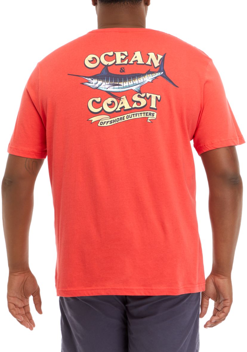 Big & Tall Short Sleeve Marlin Graphic T-Shirt 