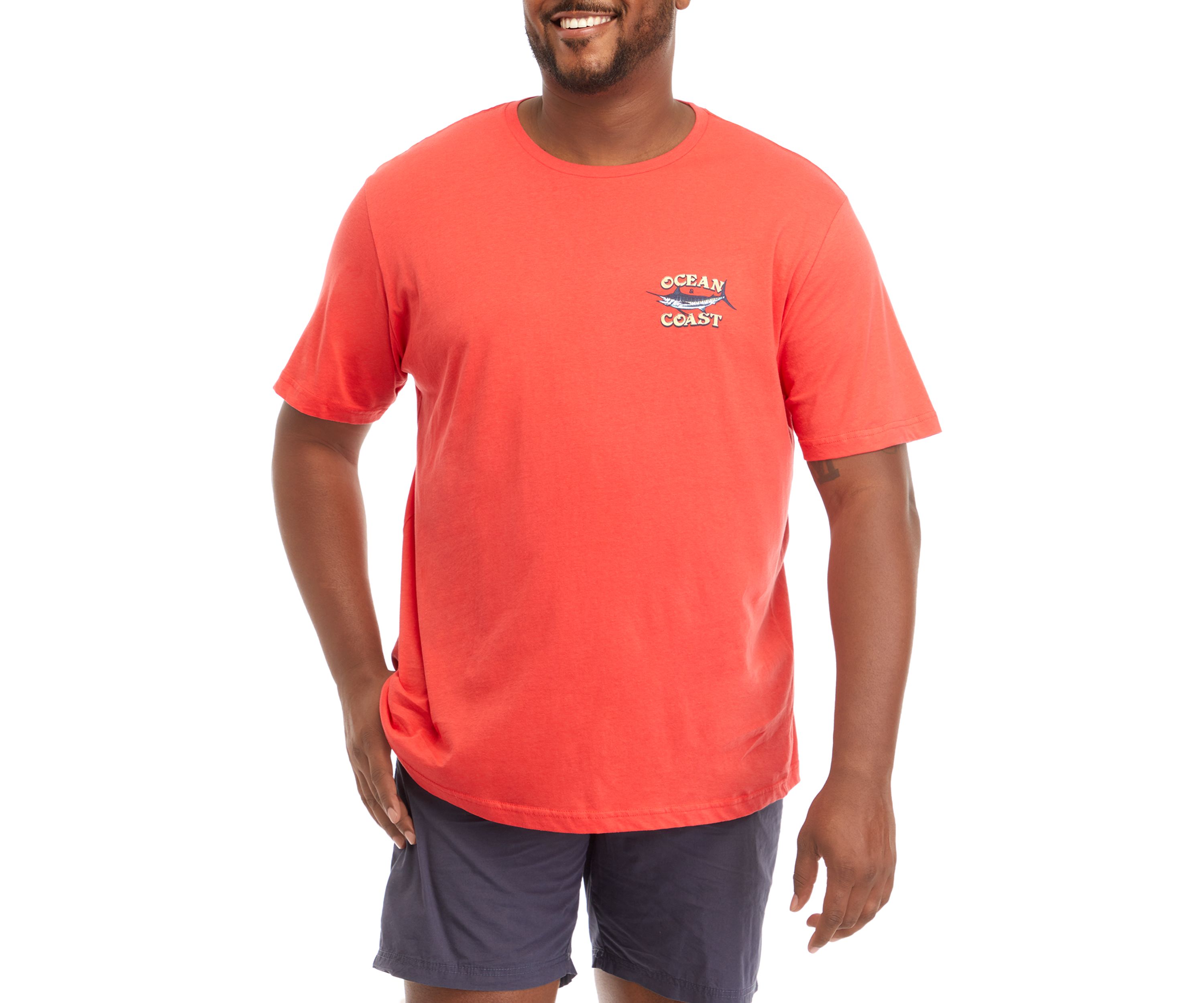 Big & Tall Short Sleeve Marlin Graphic T-Shirt 