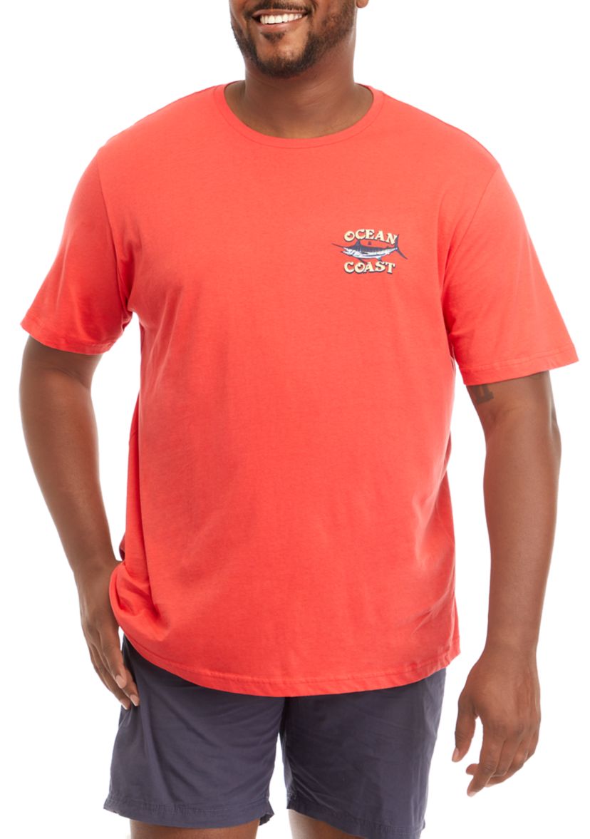Big & Tall Short Sleeve Marlin Graphic T-Shirt 