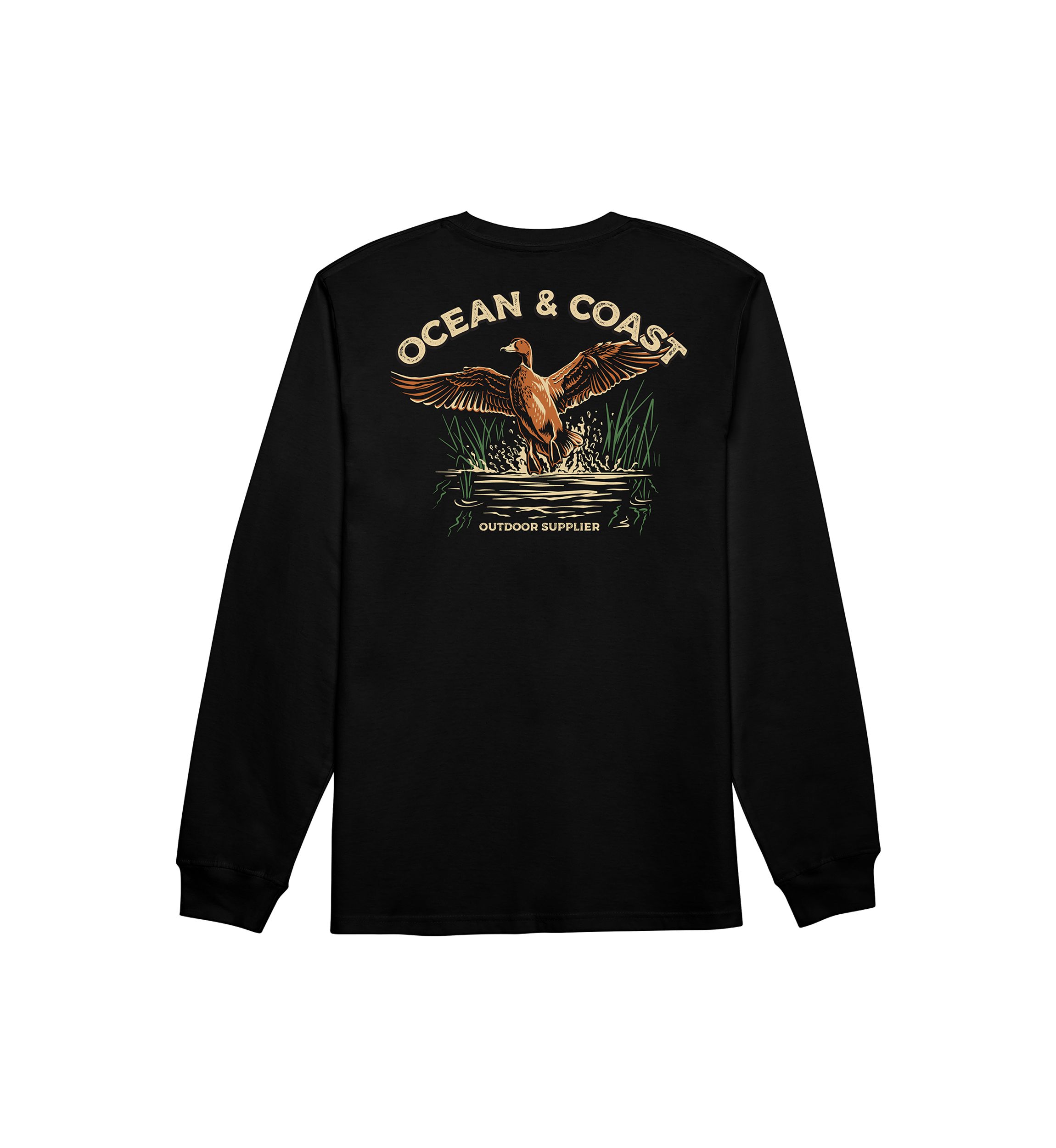 Long Sleeve Duck Splash Graphic T-Shirt