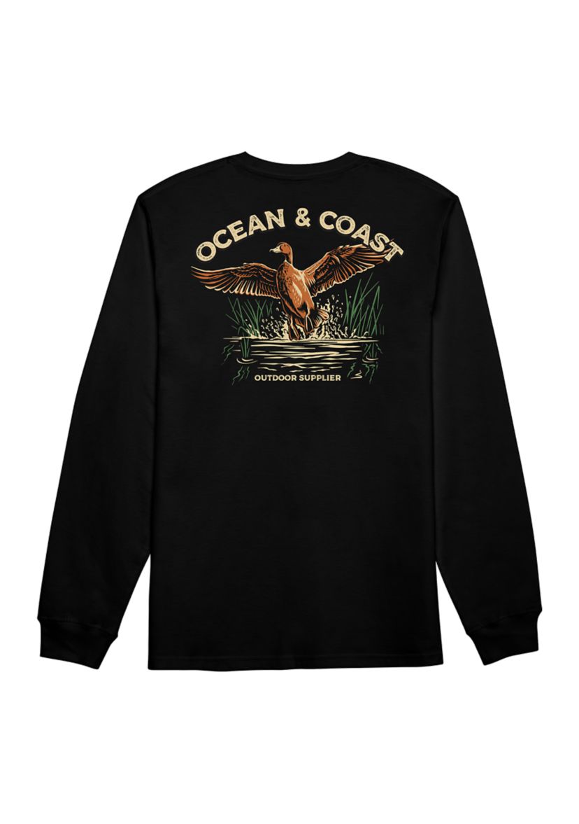 Long Sleeve Duck Splash Graphic T-Shirt