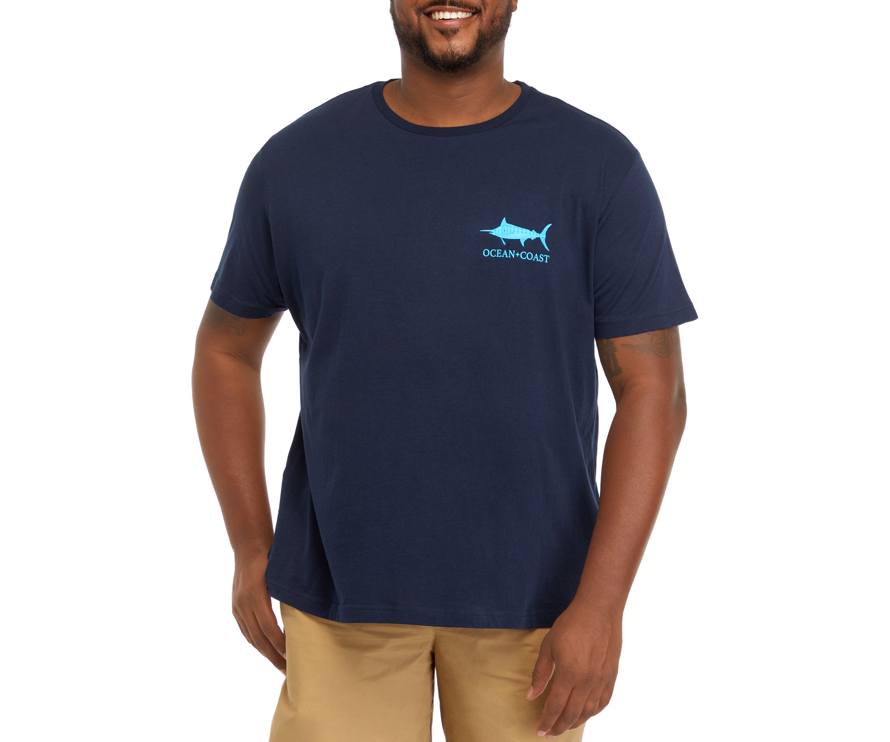 Big & Tall Fish Flag Graphic T-Shirt 