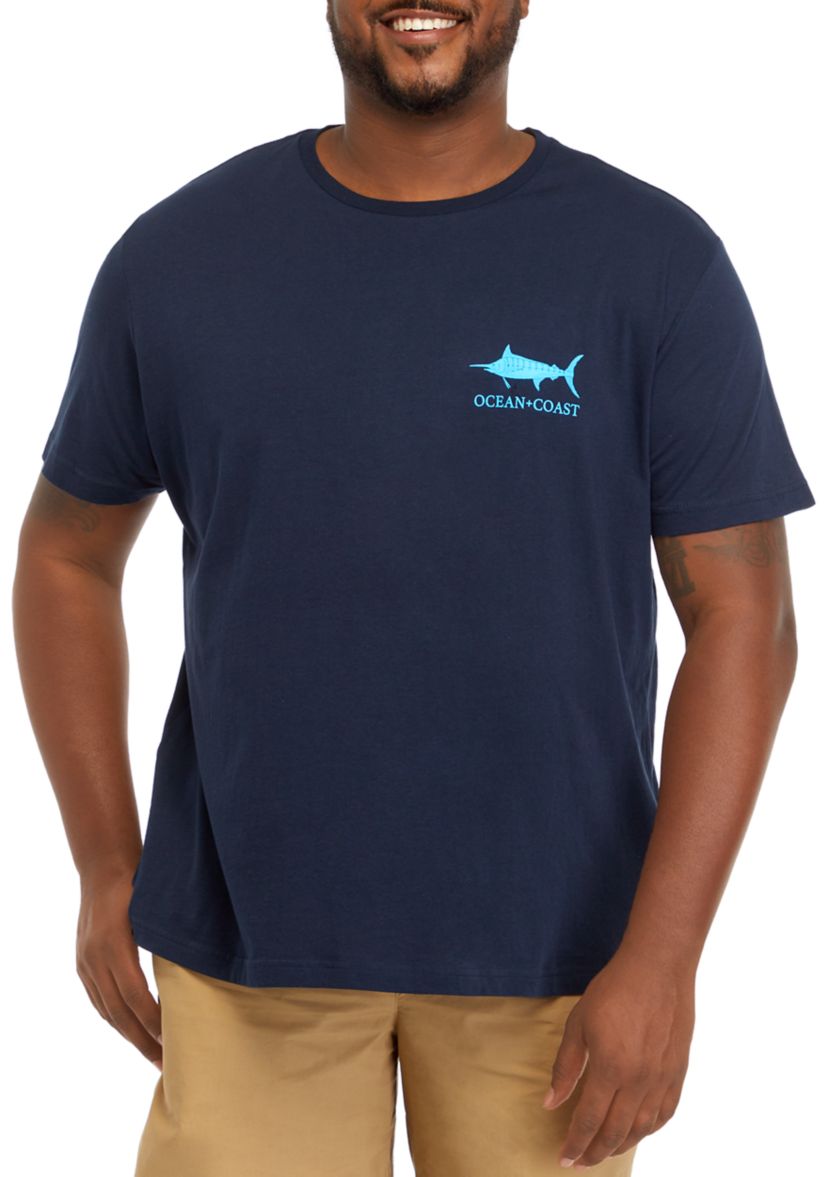 Big & Tall Fish Flag Graphic T-Shirt 