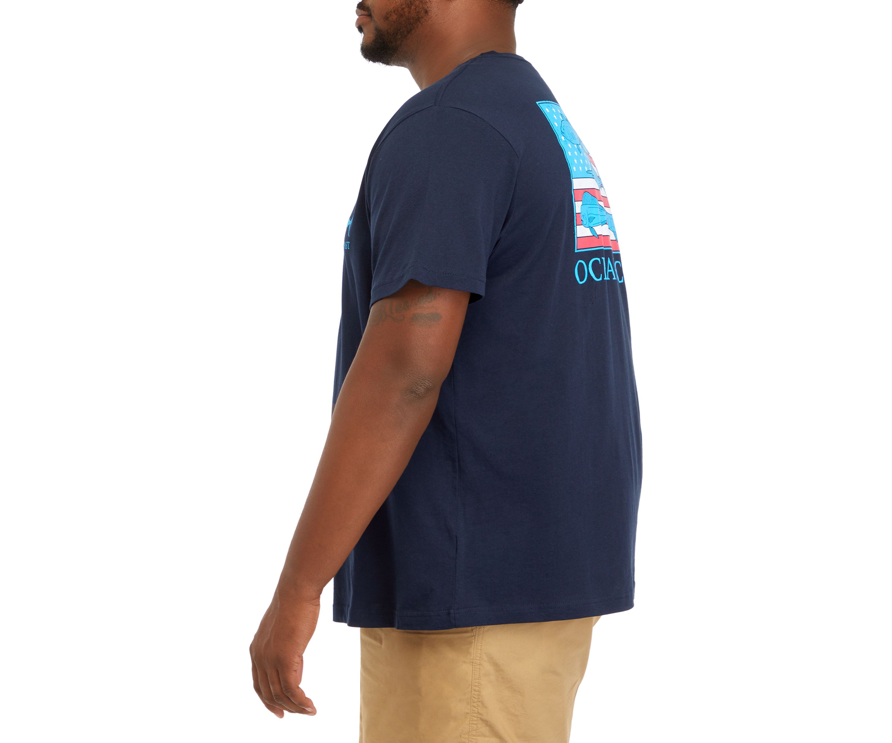 Big & Tall Fish Flag Graphic T-Shirt 