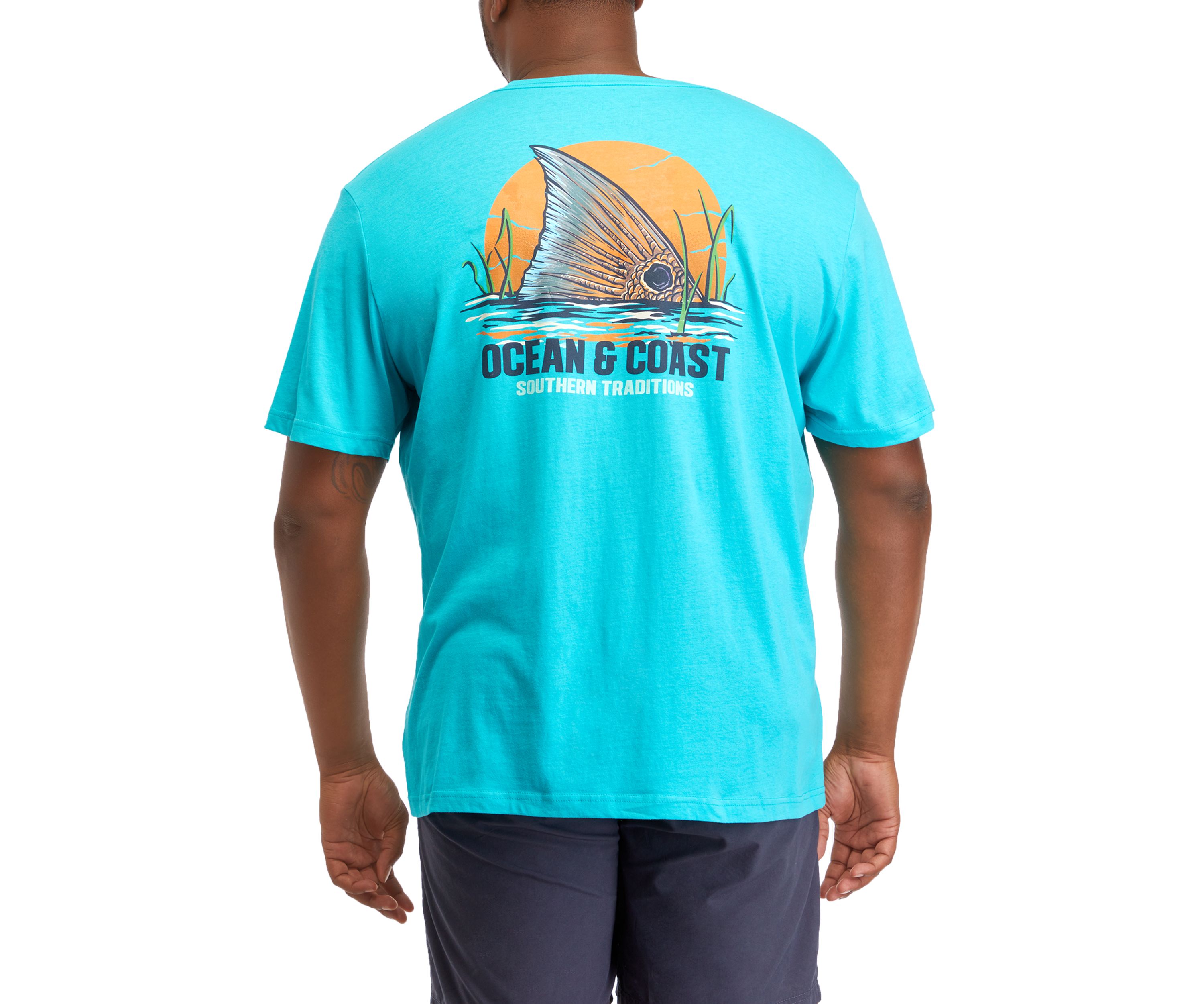 Big & Tall Redfish Tail Graphic T-Shirt