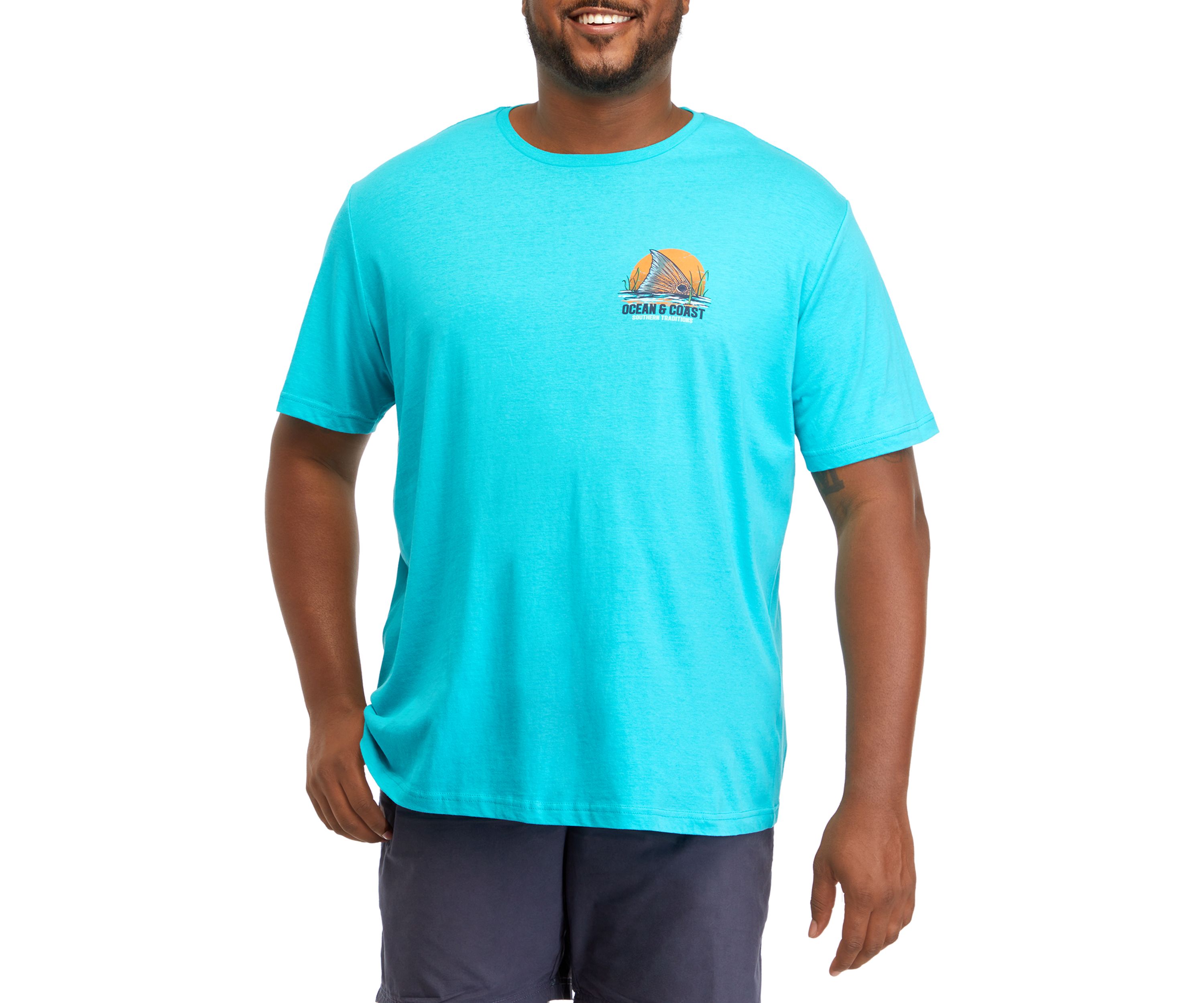Big & Tall Redfish Tail Graphic T-Shirt