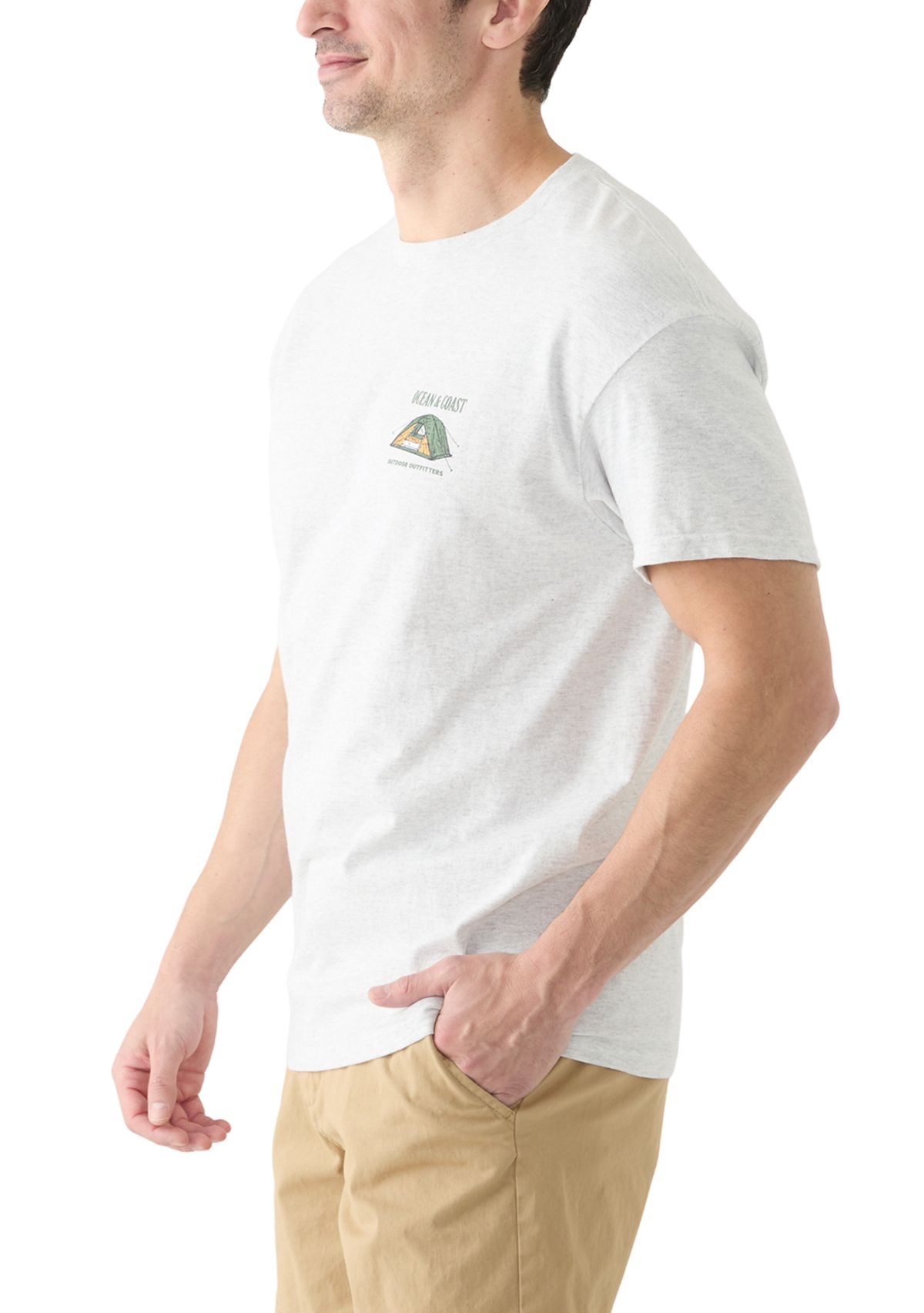 Short Sleeve Camp Scene Graphic T-Shirt 