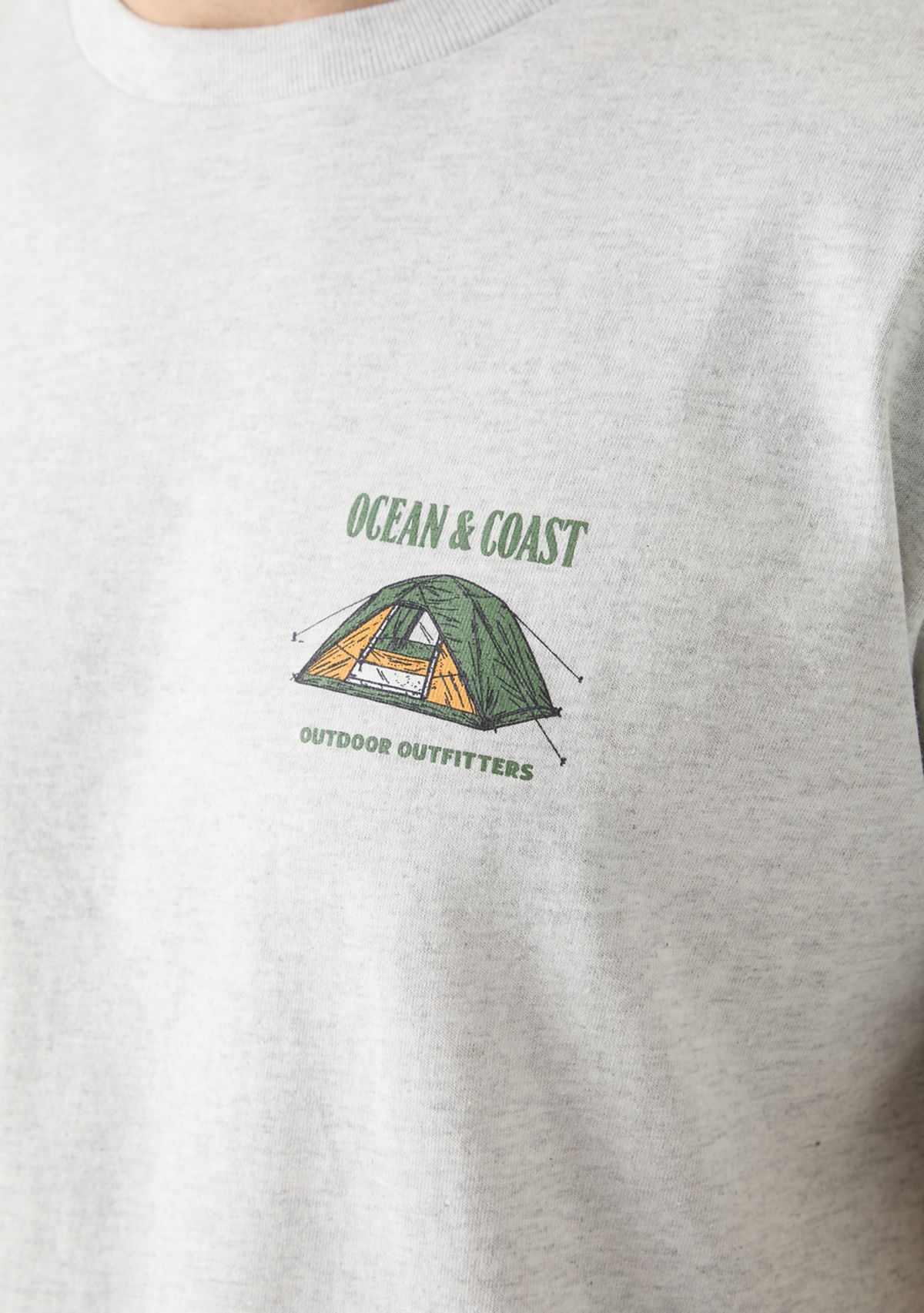 Short Sleeve Camp Scene Graphic T-Shirt 