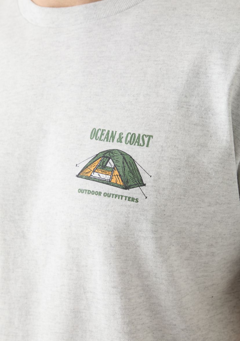 Short Sleeve Camp Scene Graphic T-Shirt 