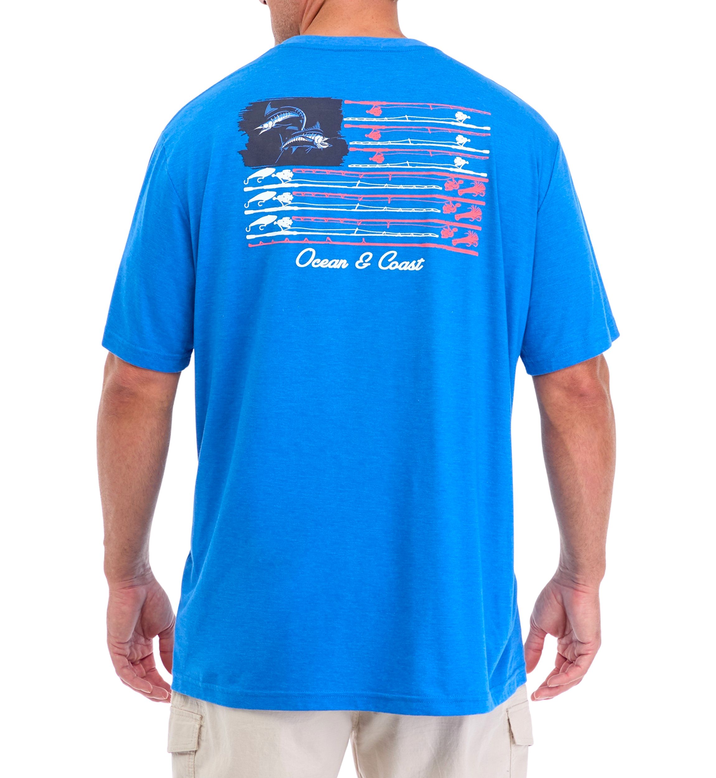 Big & Tall Short Sleeve Traditions Rod Flag Graphic T-Shirt