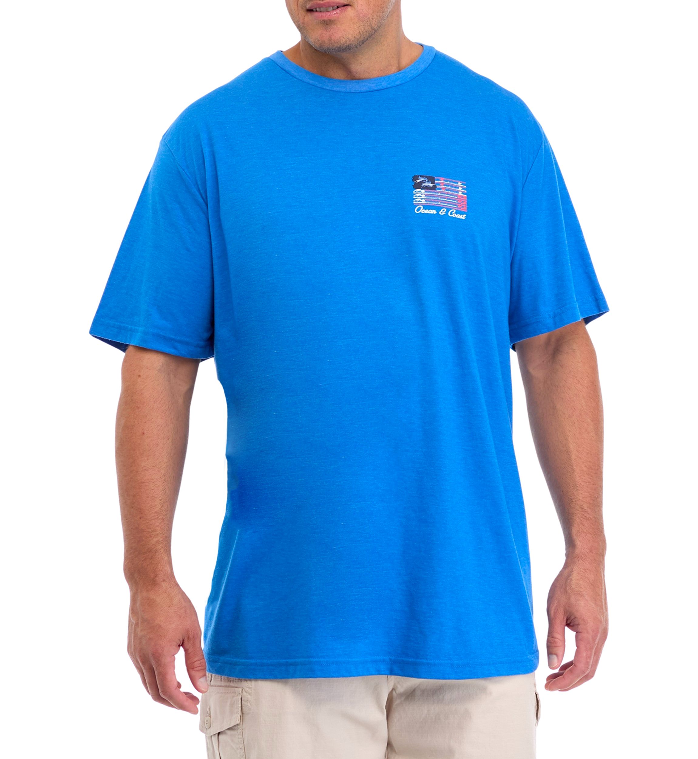 Big & Tall Short Sleeve Traditions Rod Flag Graphic T-Shirt