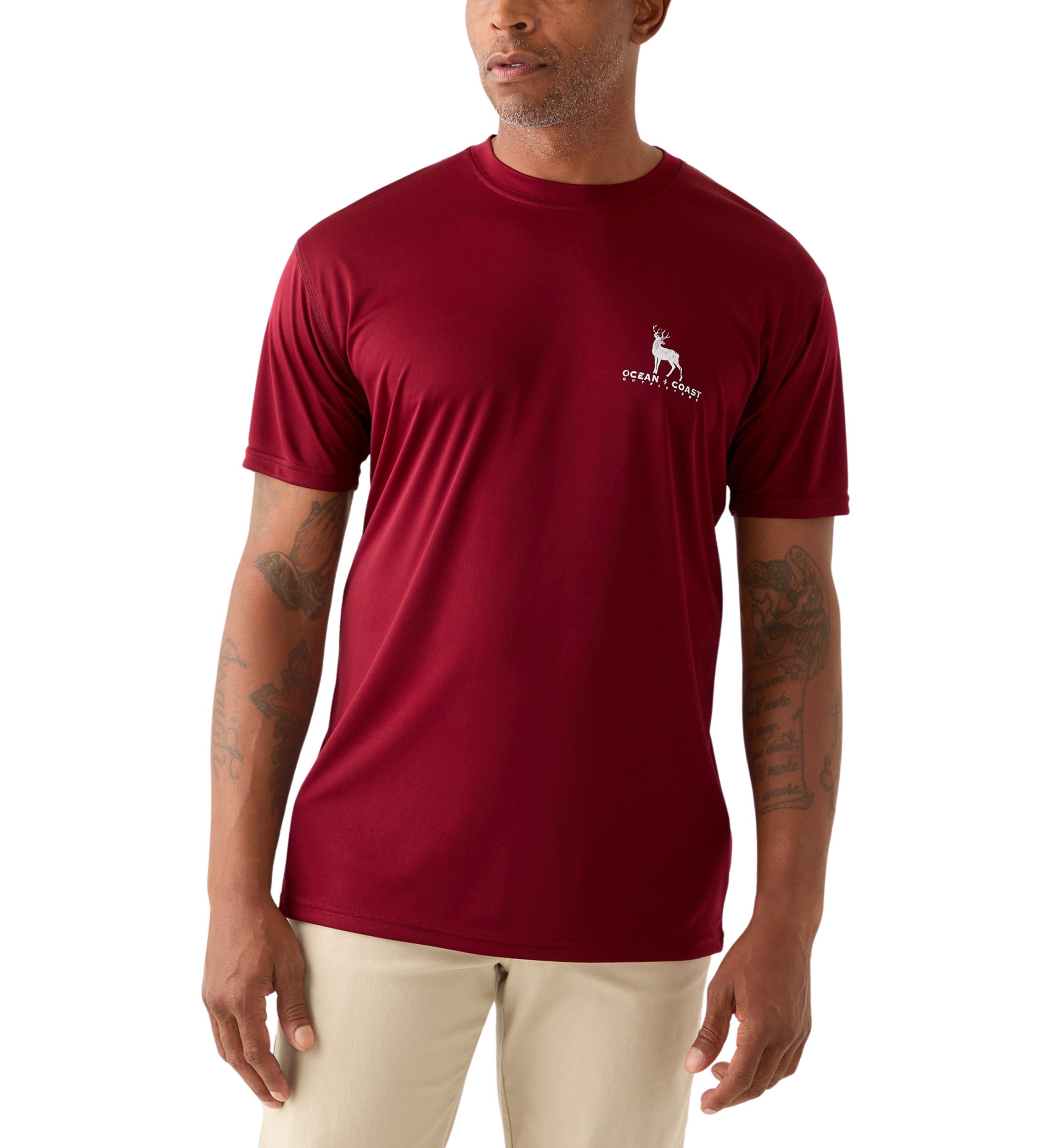 Short Sleeve Deer Flag Graphic T-Shirt 