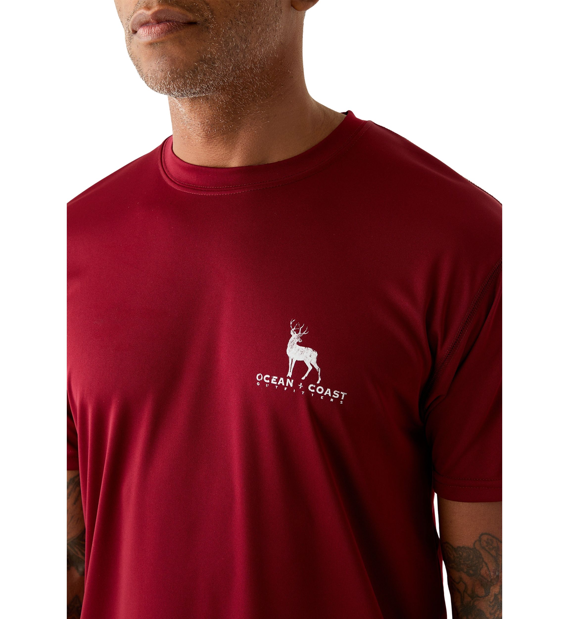 Short Sleeve Deer Flag Graphic T-Shirt 