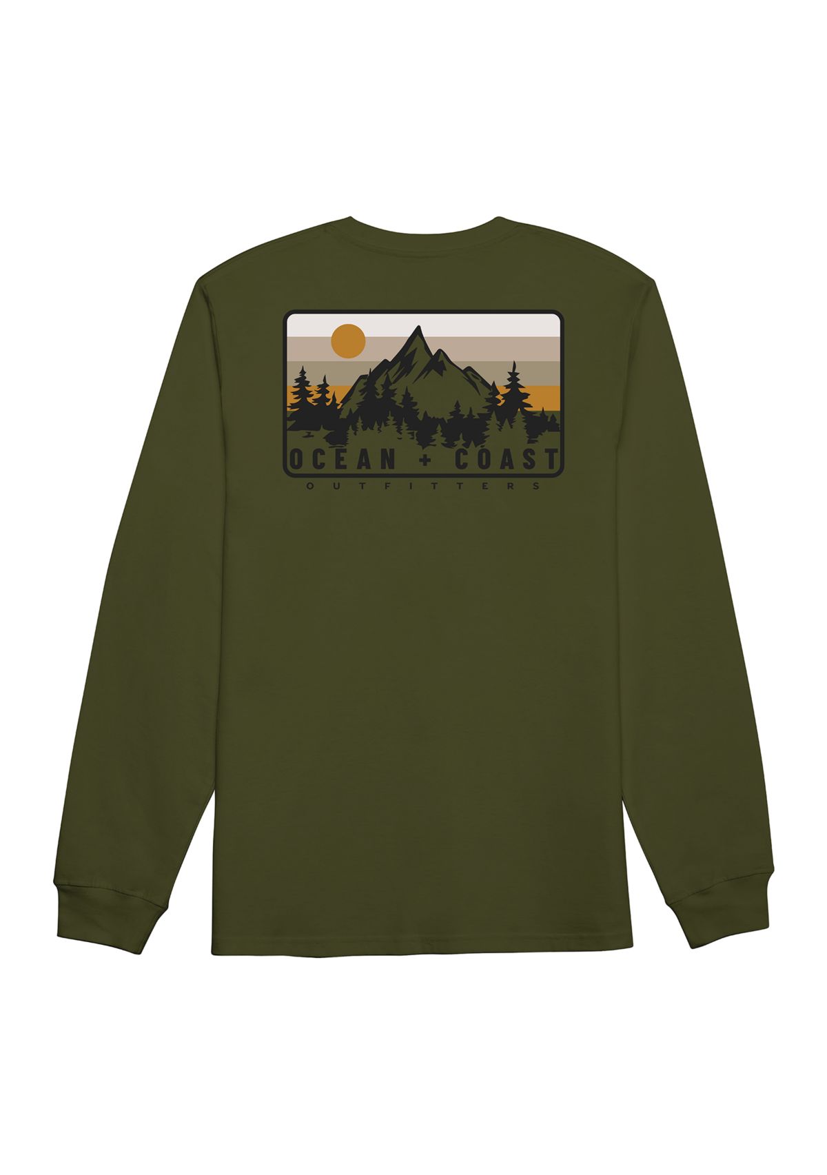 Long Sleeve Mountains Graphic T-Shirt 