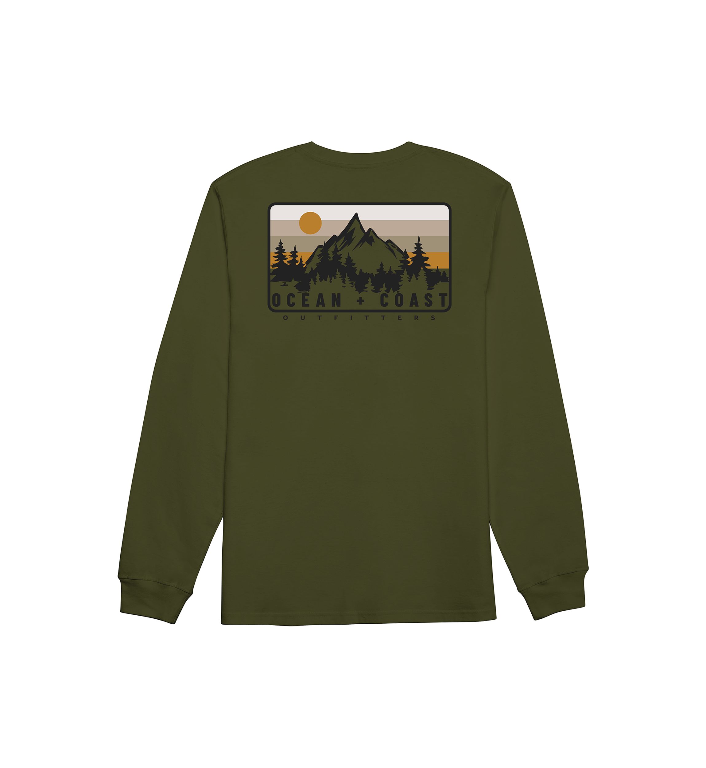 Long Sleeve Mountains Graphic T-Shirt 