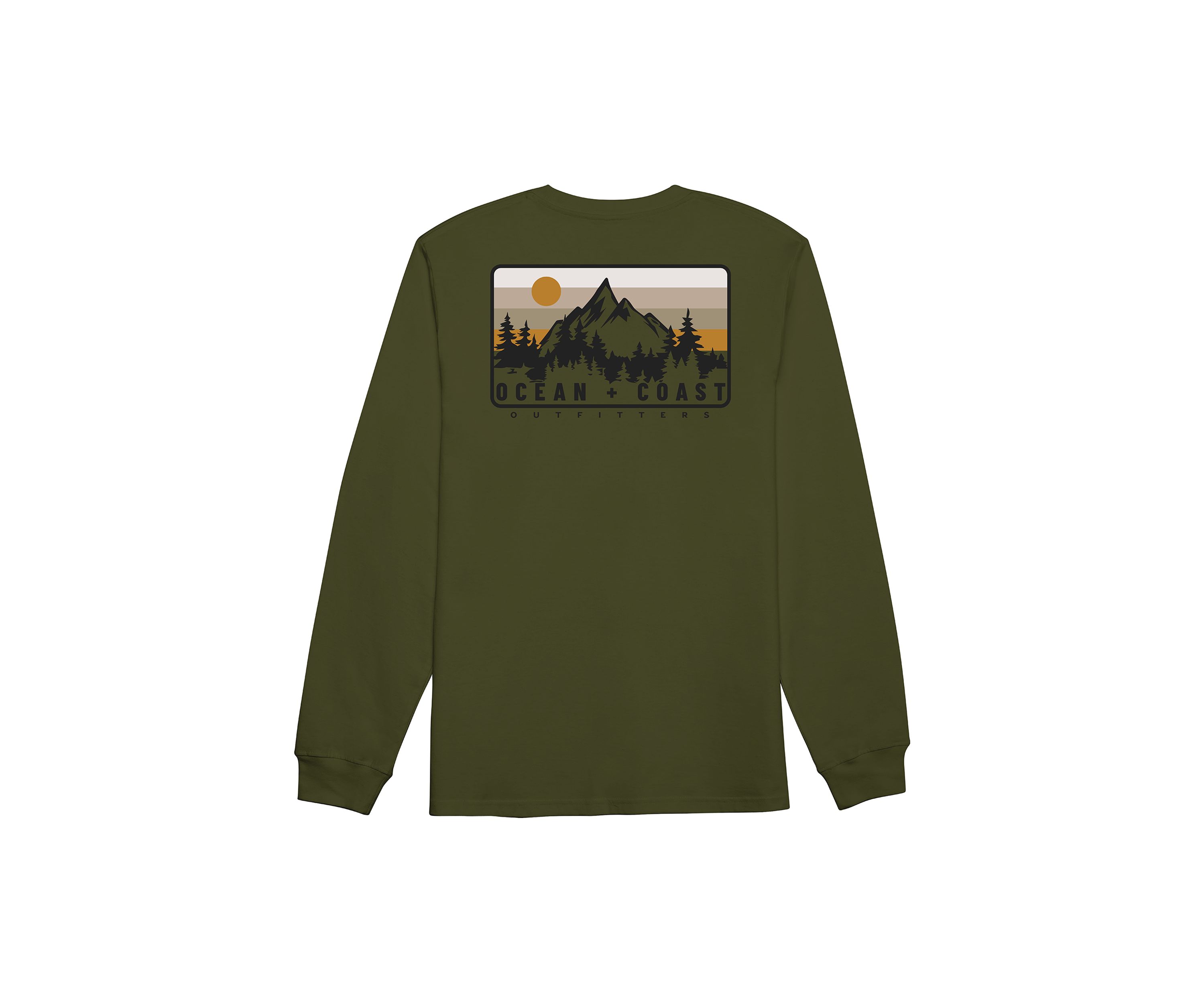 Long Sleeve Mountains Graphic T-Shirt 