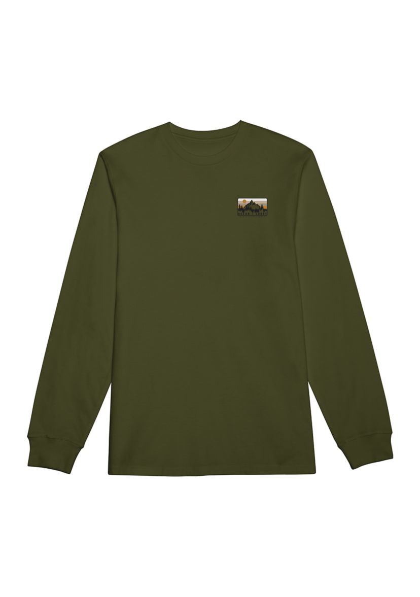 Long Sleeve Mountains Graphic T-Shirt 