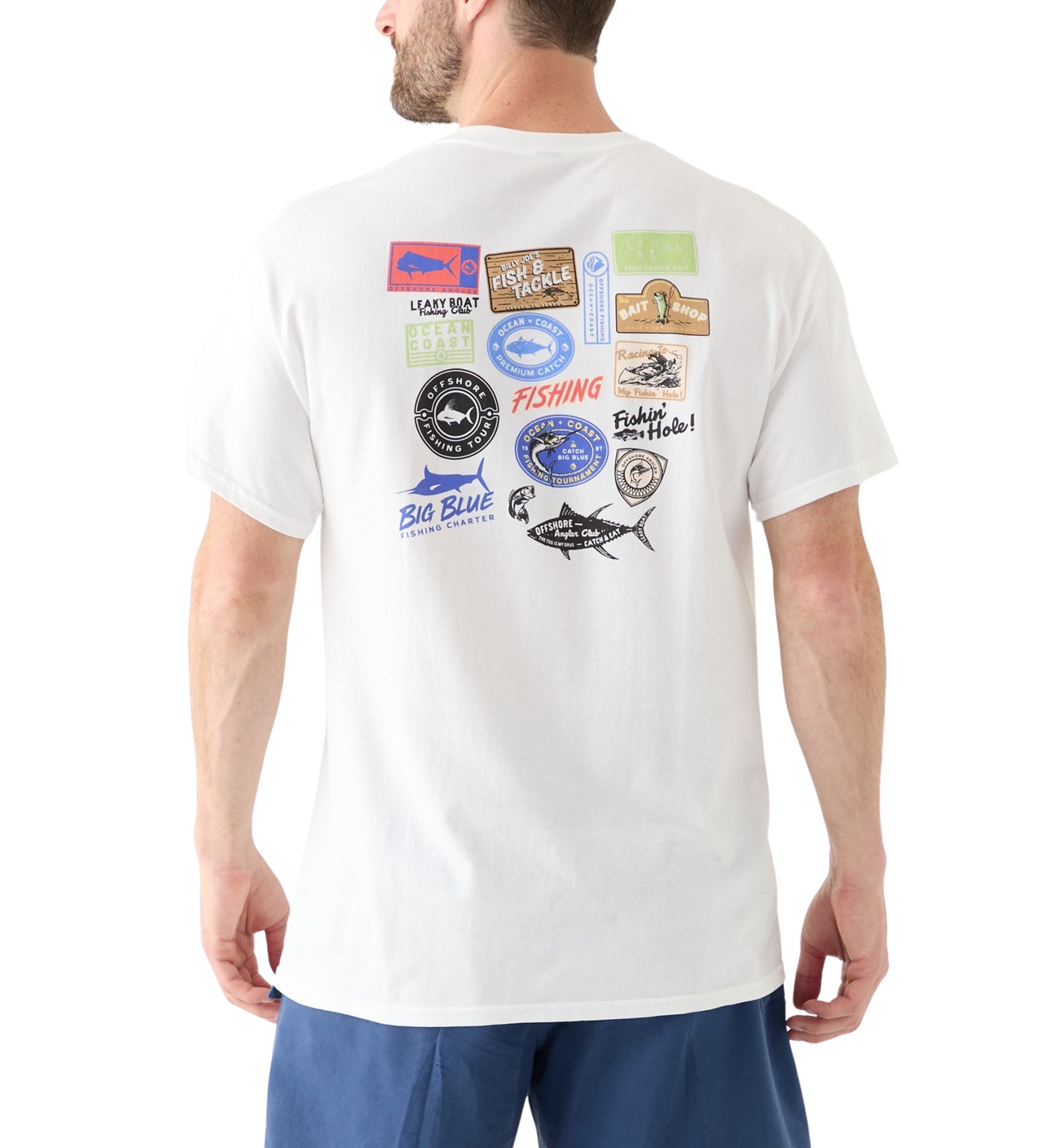 Fishing Stickers Graphic T-Shirt