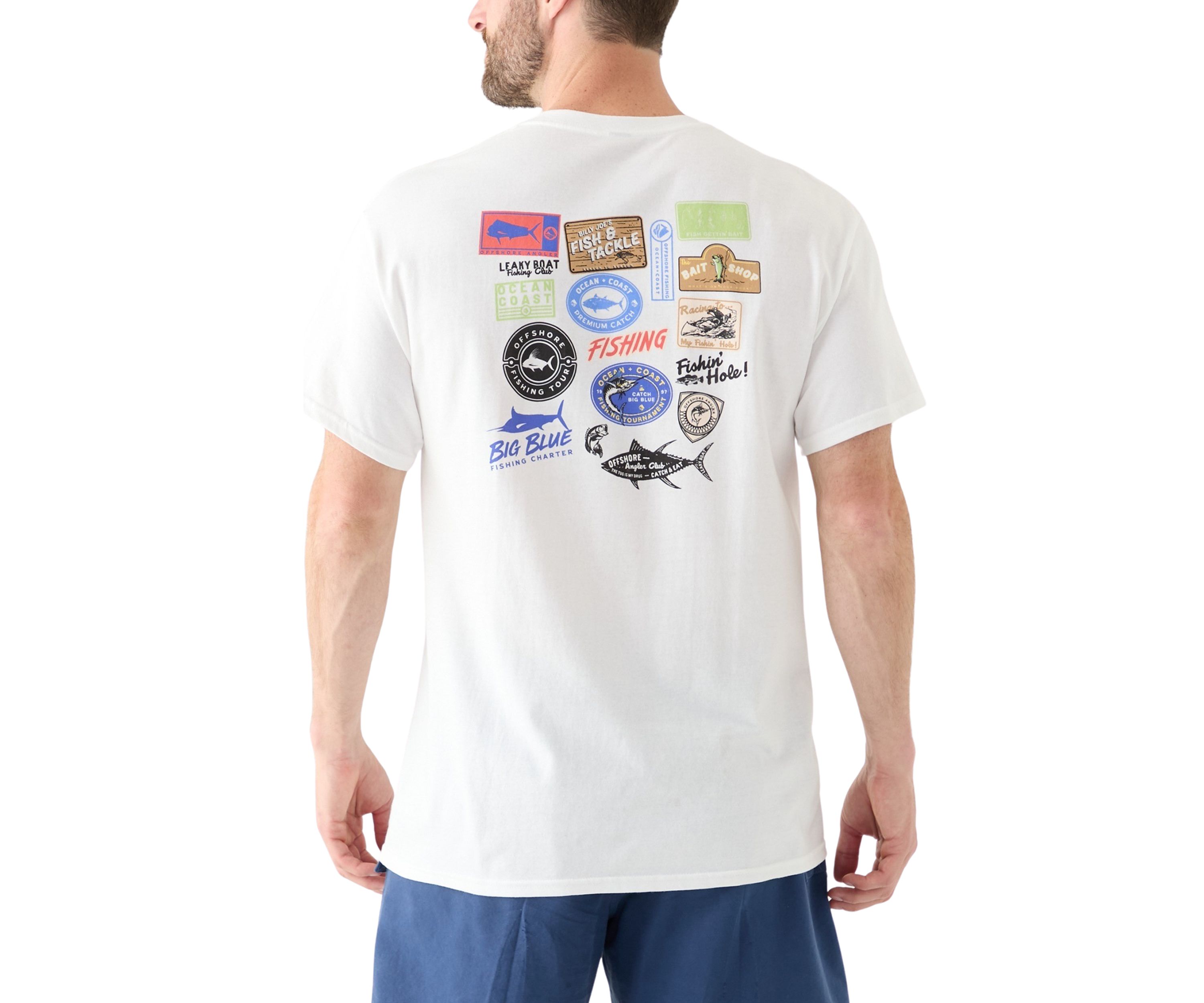 Fishing Stickers Graphic T-Shirt