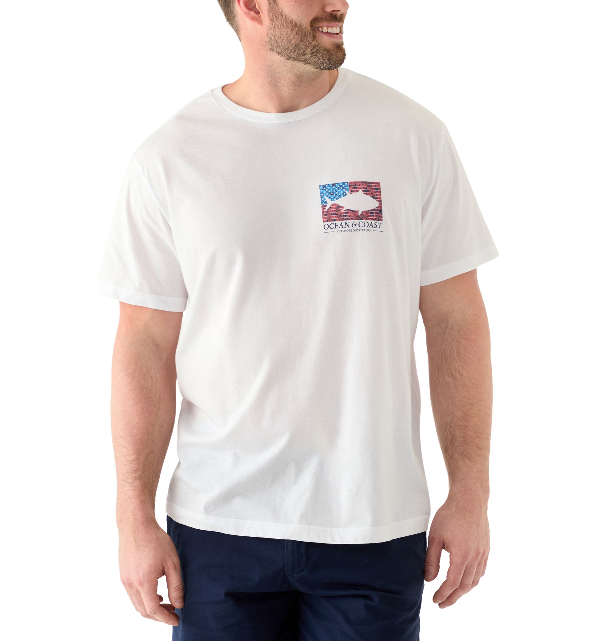 Big & Tall Cotton Flag Graphic T-Shirt