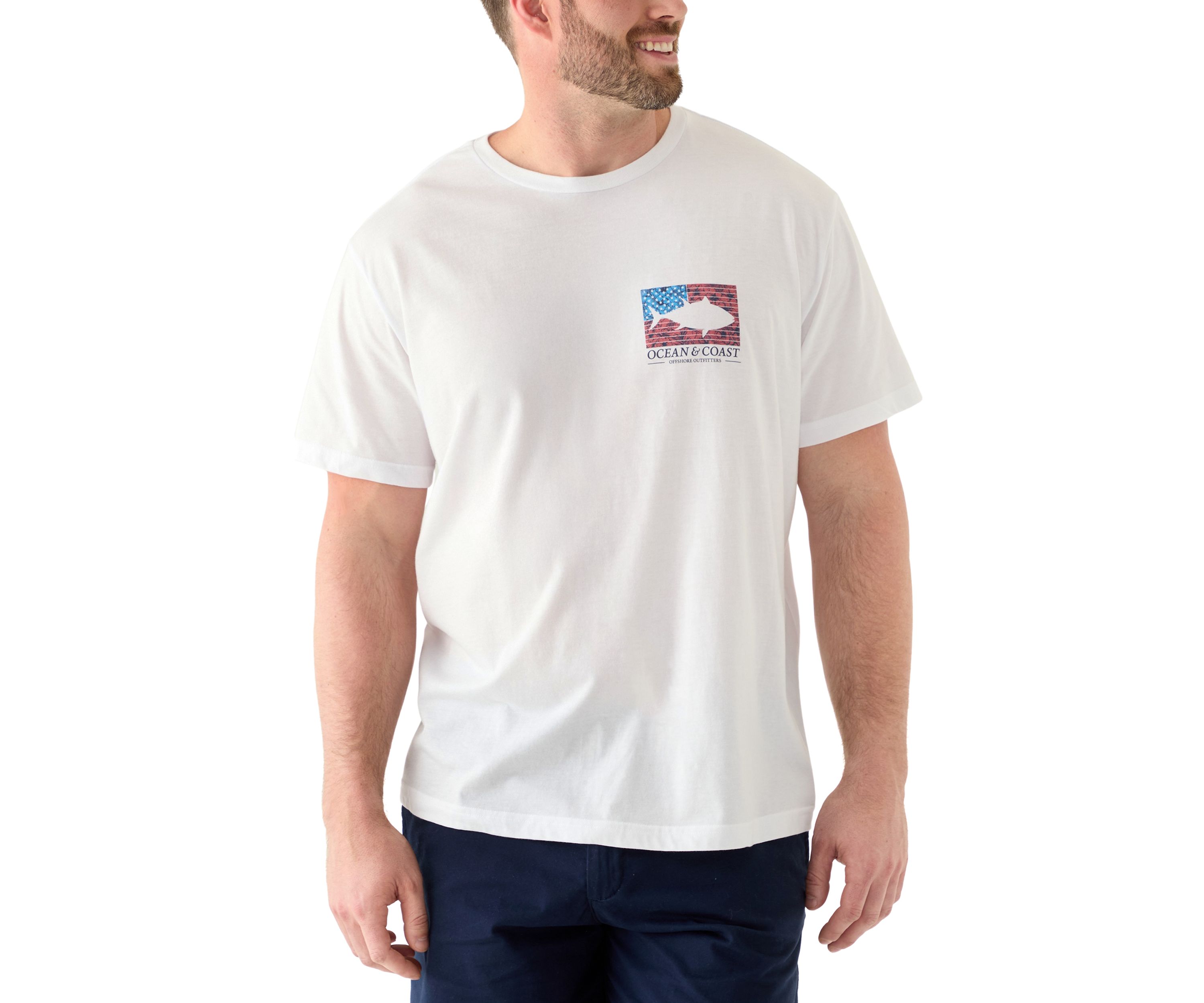 Big & Tall Cotton Flag Graphic T-Shirt