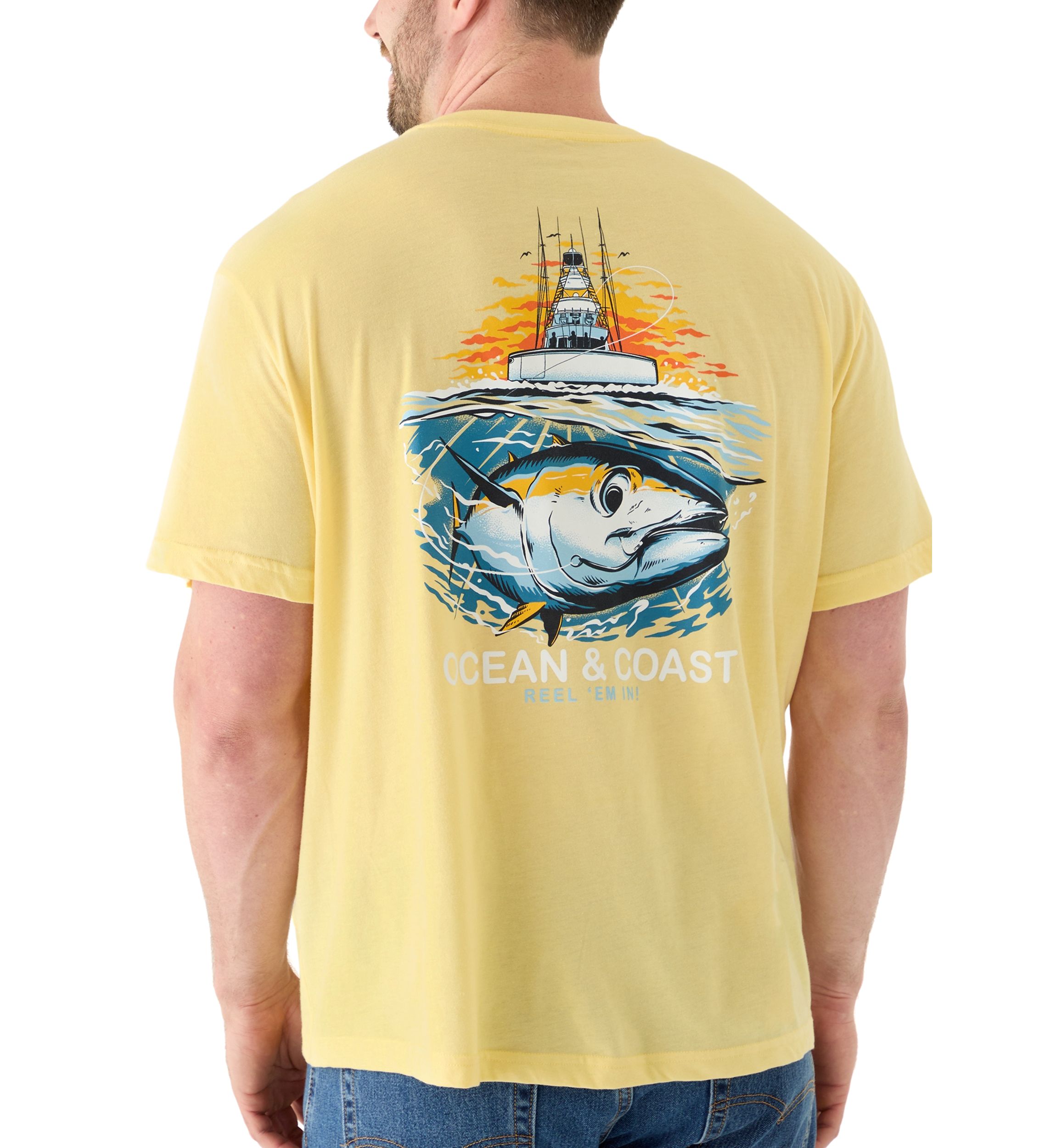Big & Tall Short Sleeve Fish Graphic T-Shirt