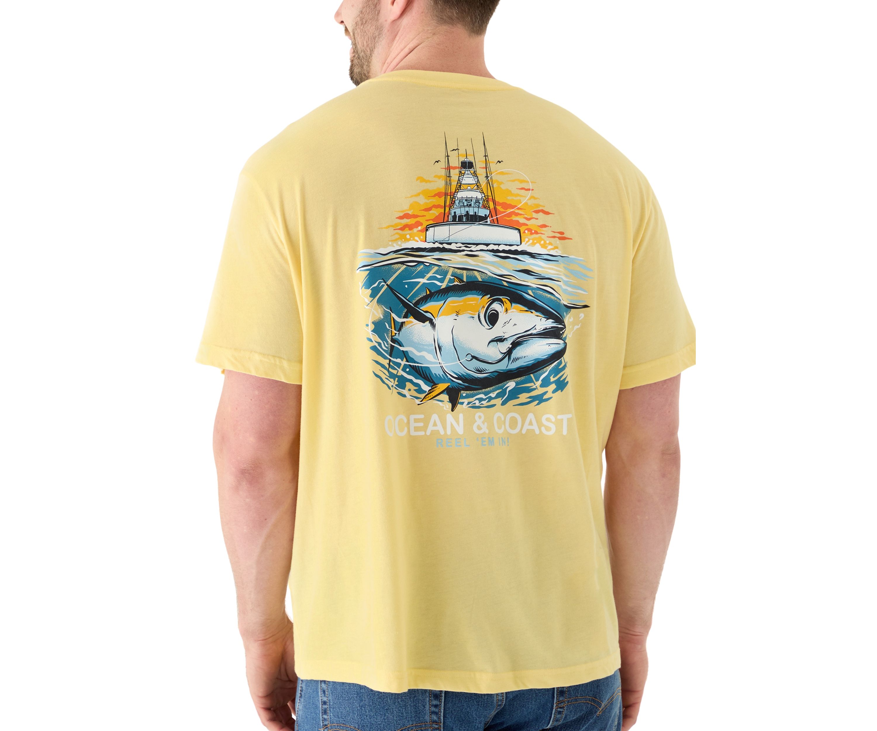Big & Tall Short Sleeve Fish Graphic T-Shirt