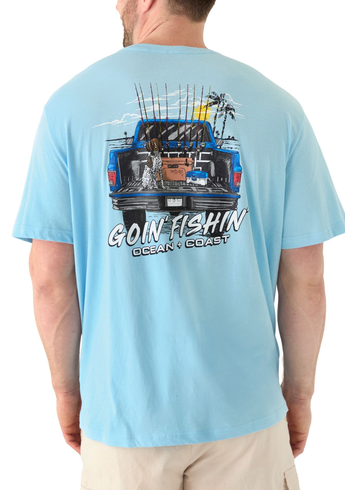 Big & Tall Short Sleeve Goin Fishin Graphic T-Shirt