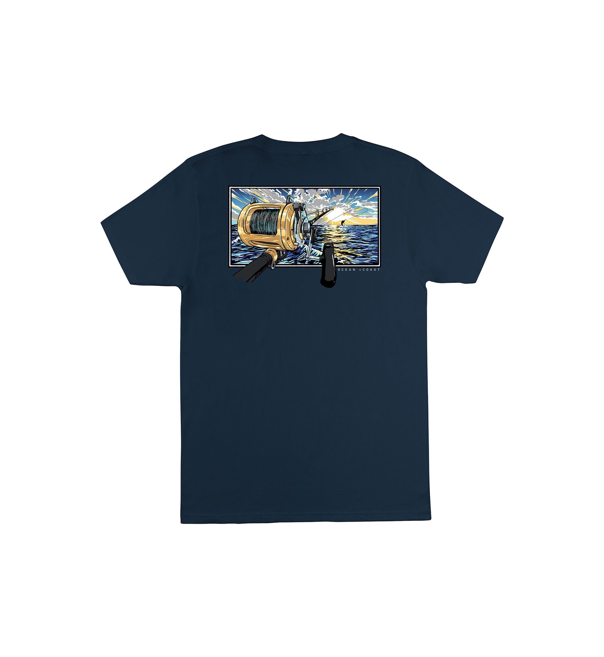Big & Tall Short Sleeve Fishing Pole Graphic T-Shirt