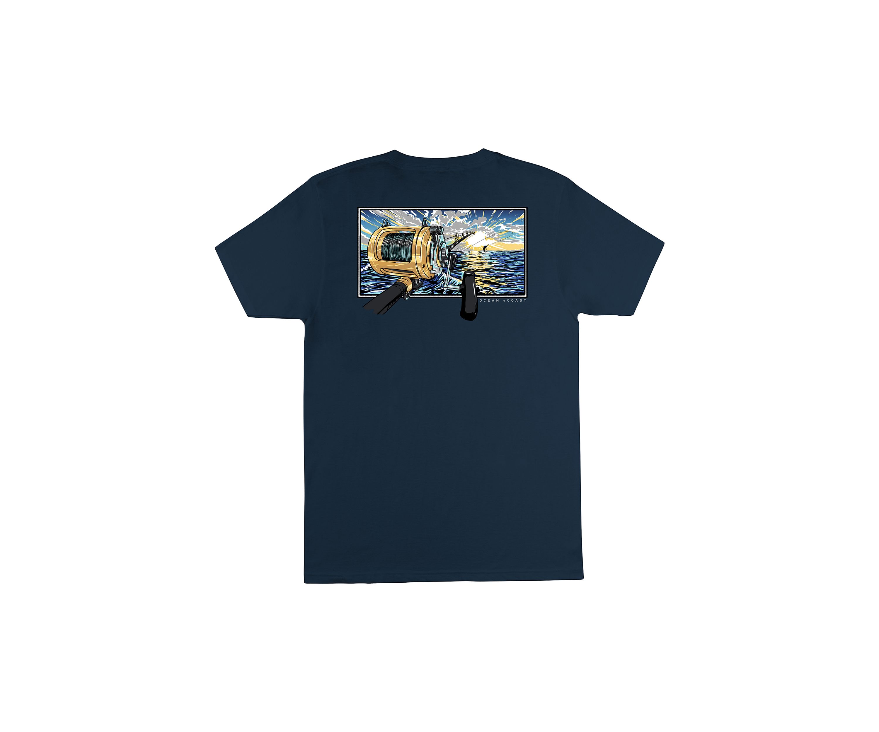 Big & Tall Short Sleeve Fishing Pole Graphic T-Shirt
