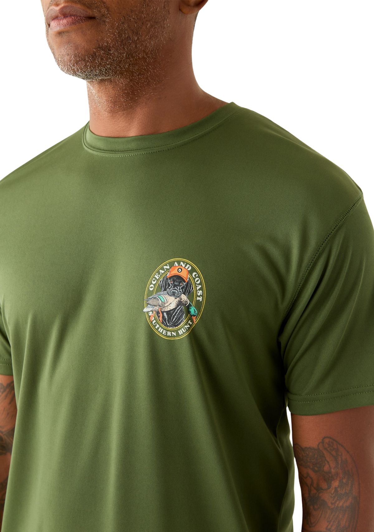 Mens Hunting Dog Short Sleeve Graphic T-Shirt