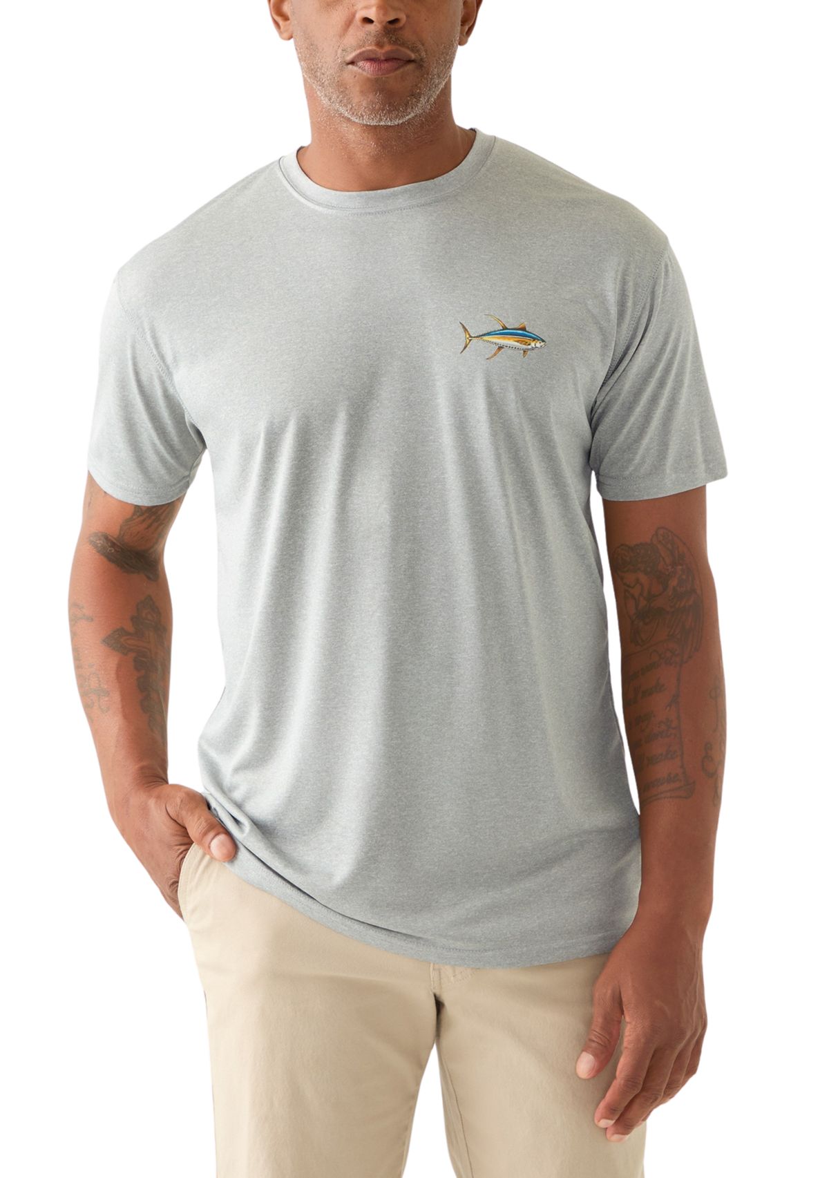 Mens Fish Short Sleeve Graphic T-Shirt