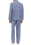 Mens 2 Piece Long Sleeve Pajama Set