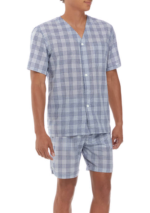 Geoffrey Beene Short Sleeve 2 Piece Pajama Set