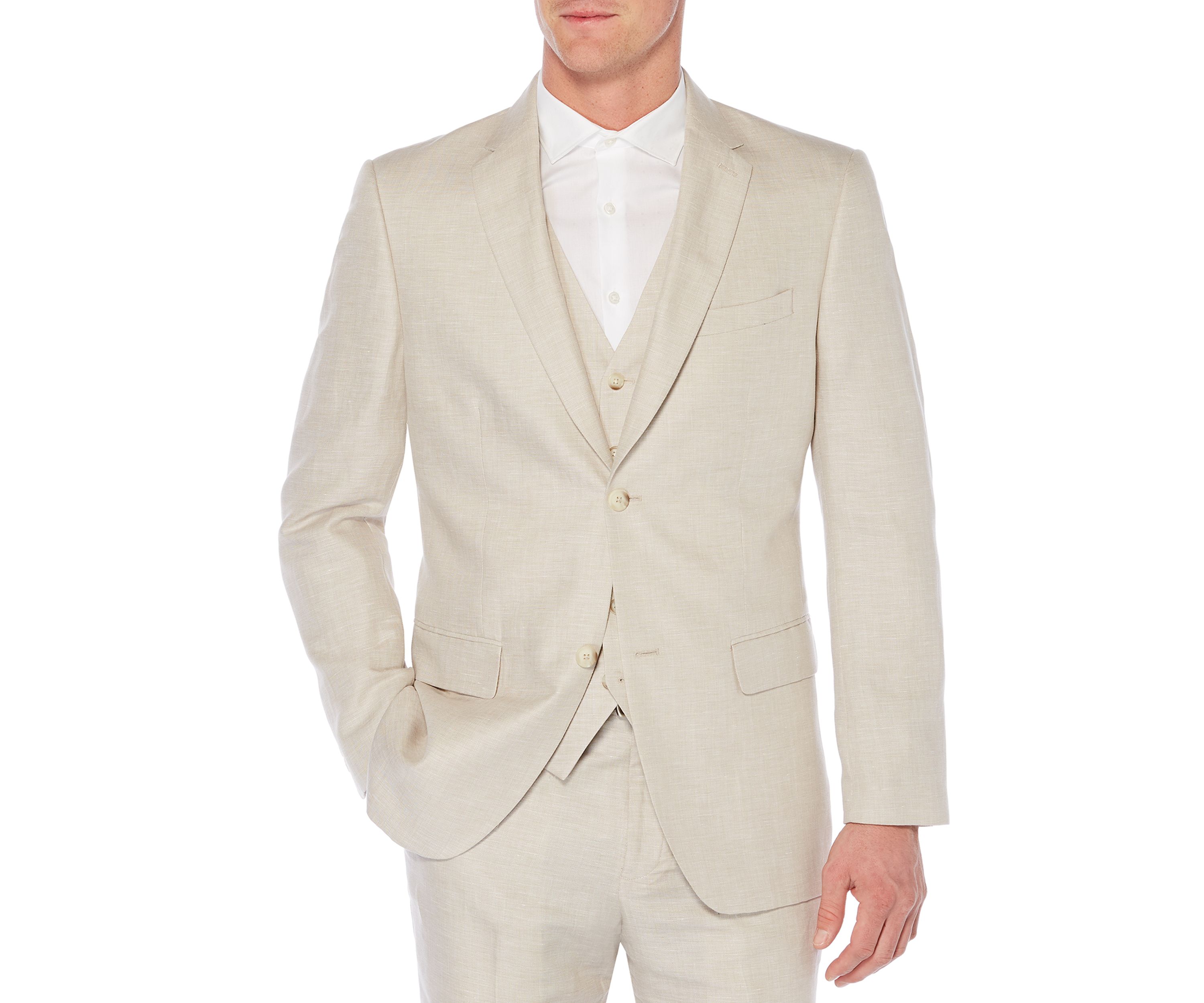 Linen Cotton Herringbone Jacket