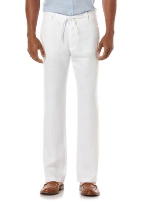 flat front linen pants