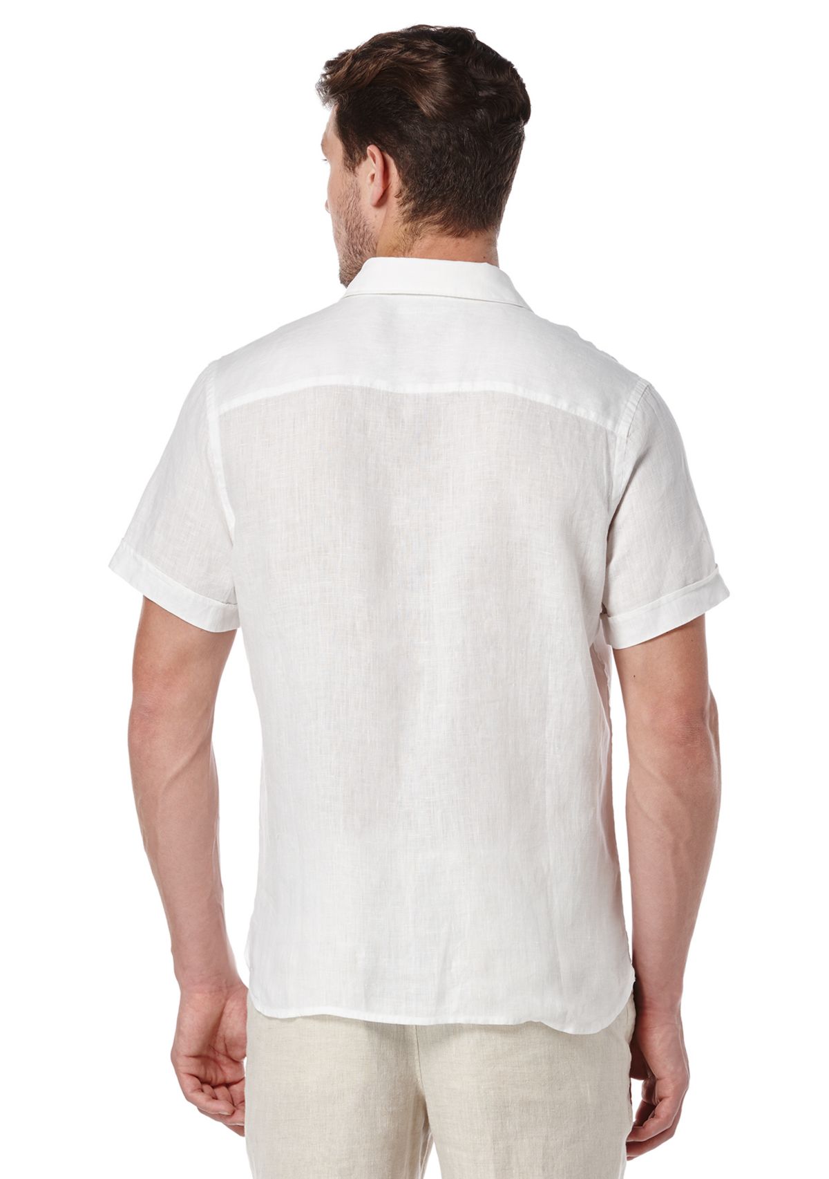 Short Sleeve Solid Linen Shirt