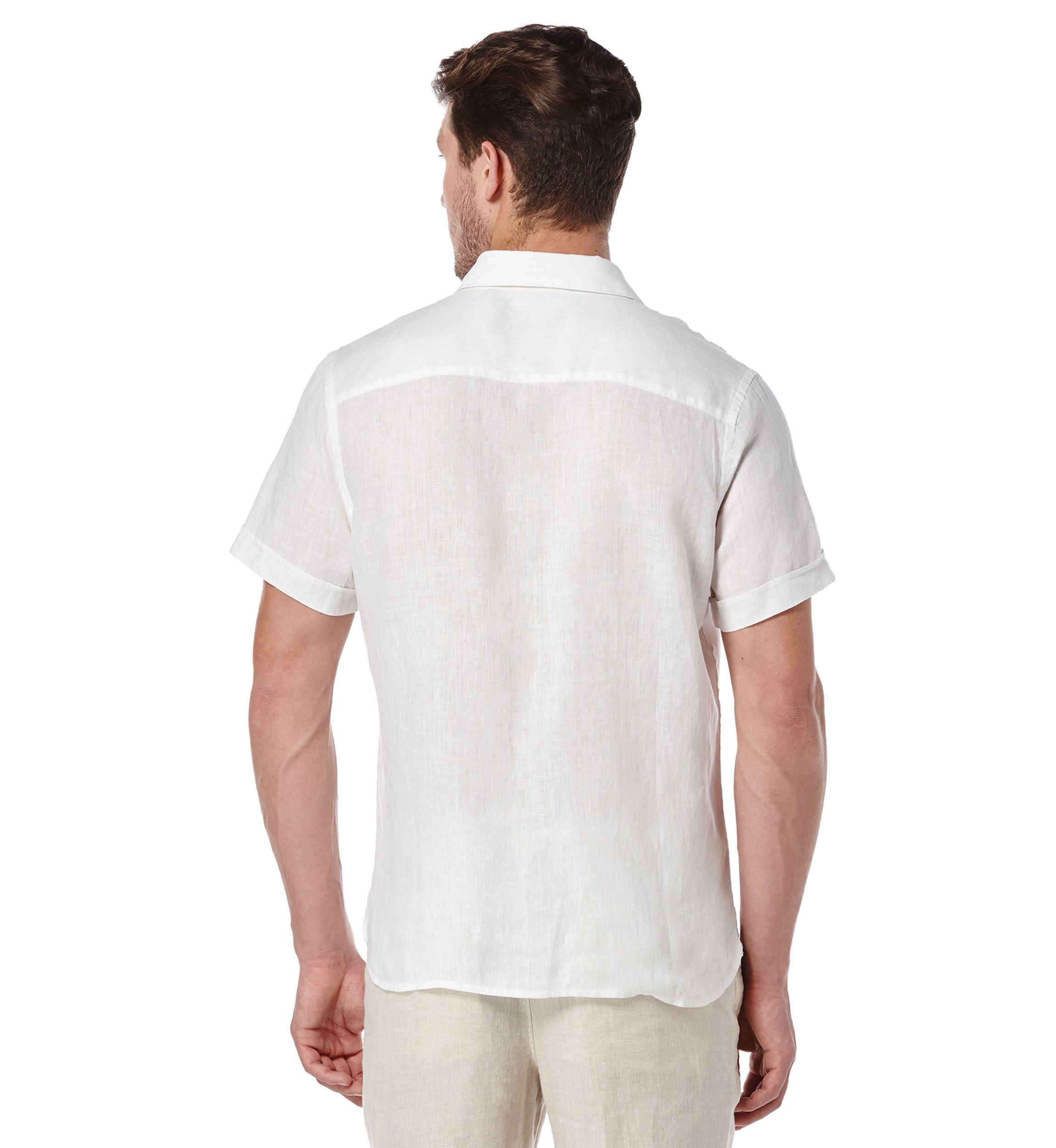 Short Sleeve Solid Linen Shirt