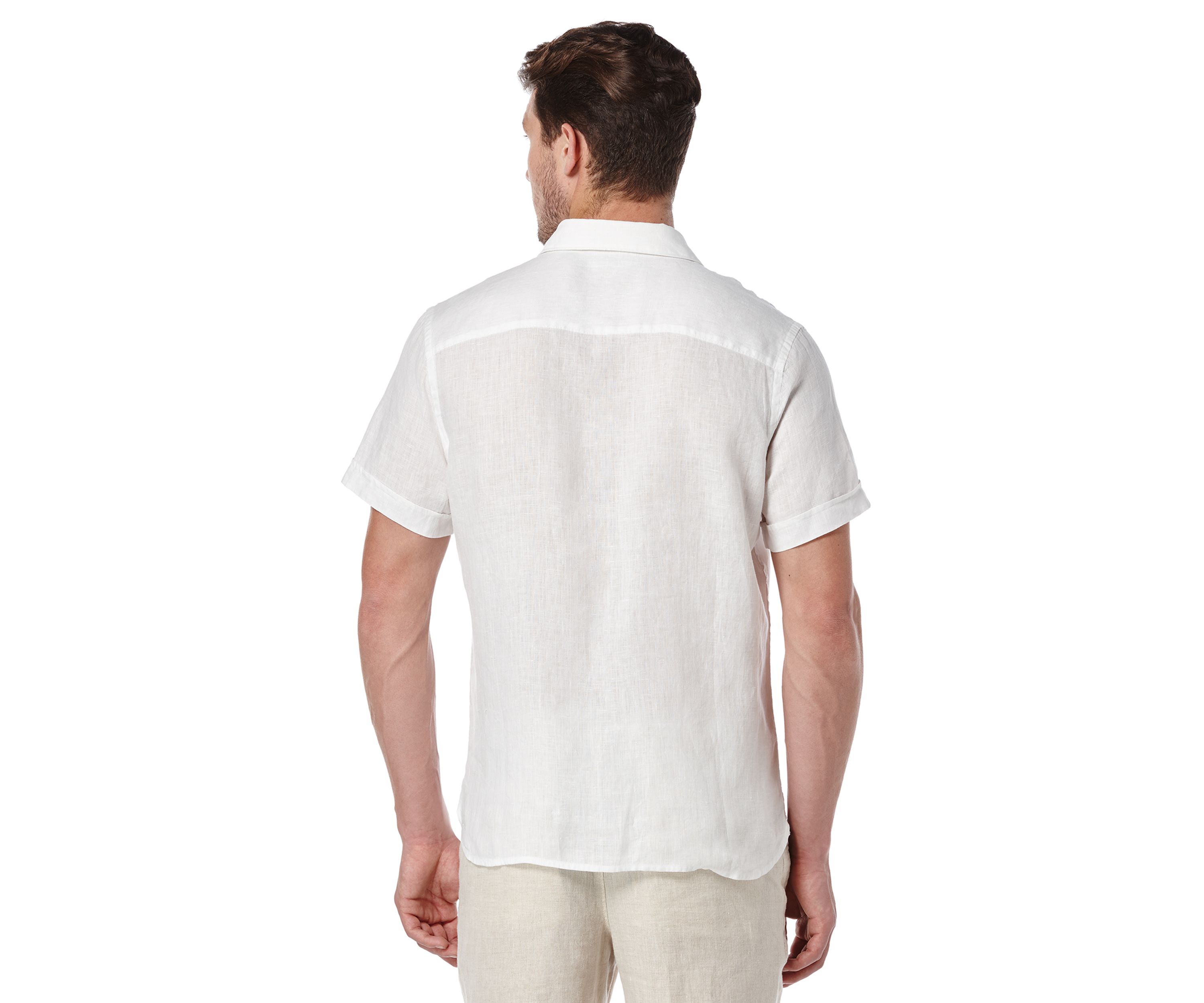 Short Sleeve Solid Linen Shirt