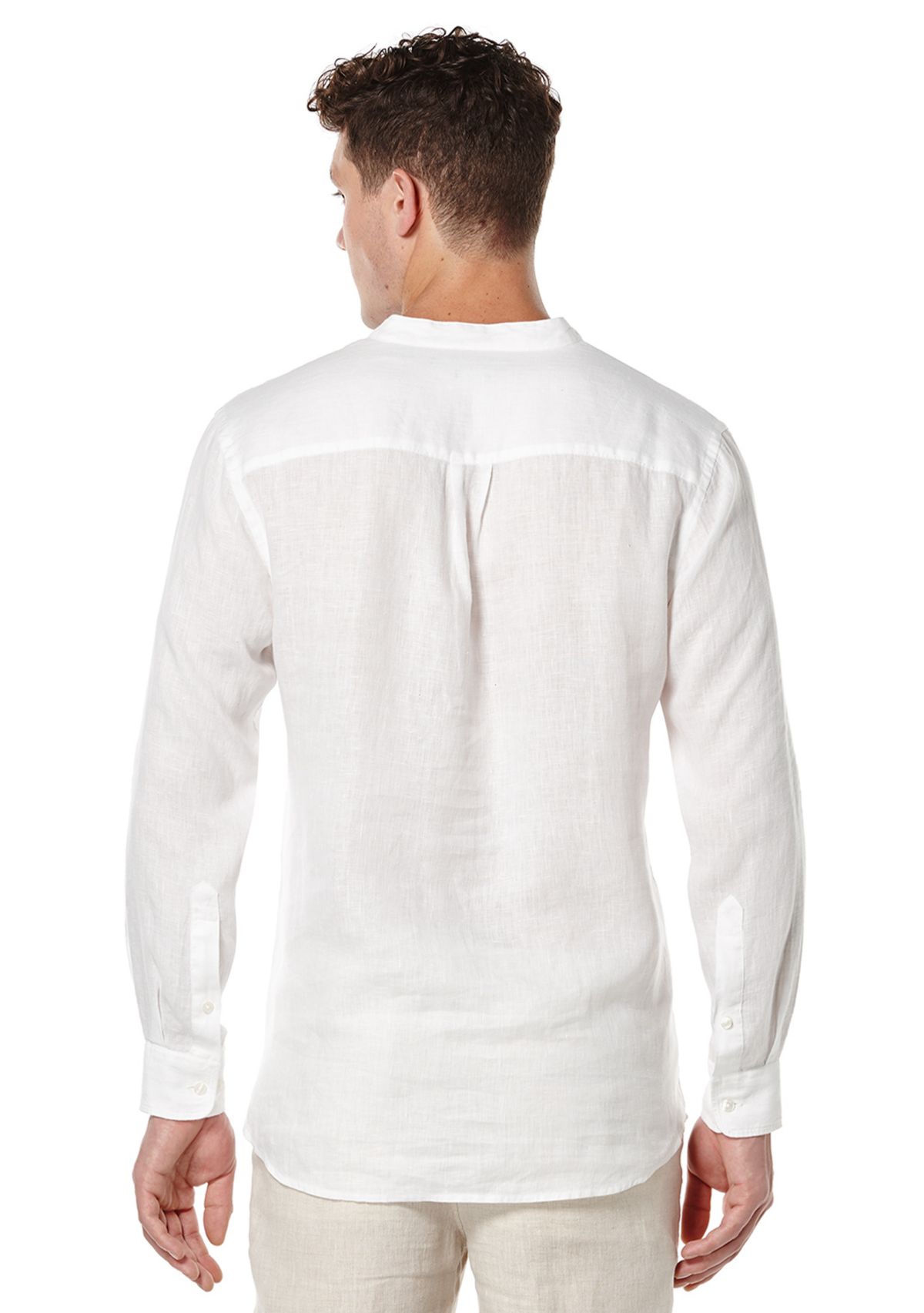 Long Sleeve Solid Linen Popover Shirt