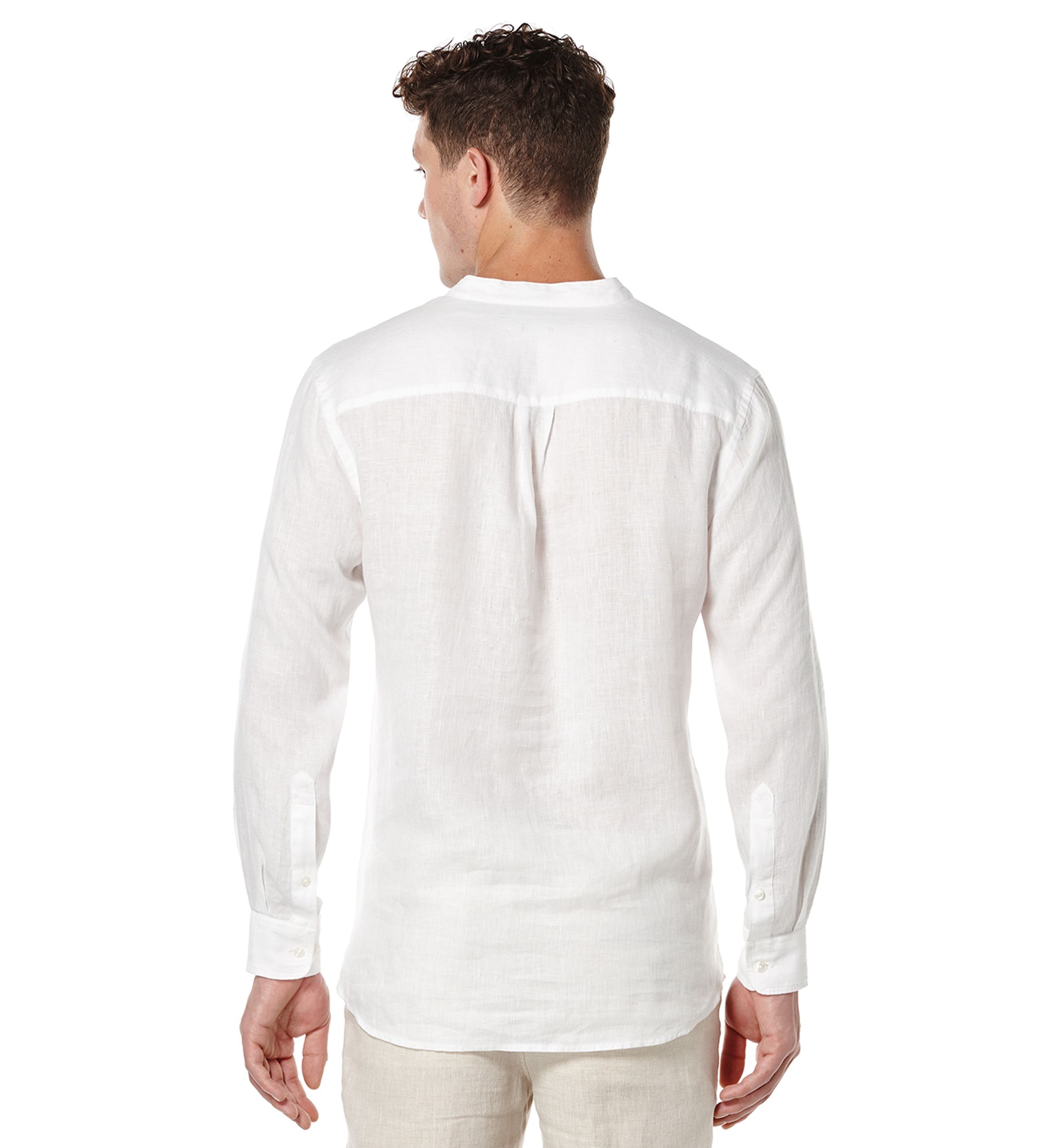 Long Sleeve Solid Linen Popover Shirt