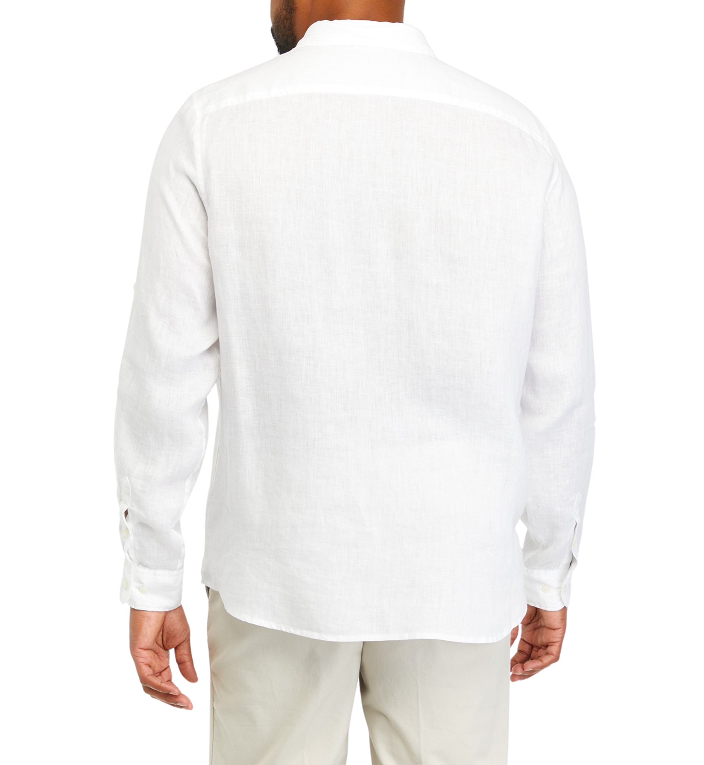 Mens Big Long Sleeve Linen Shirt