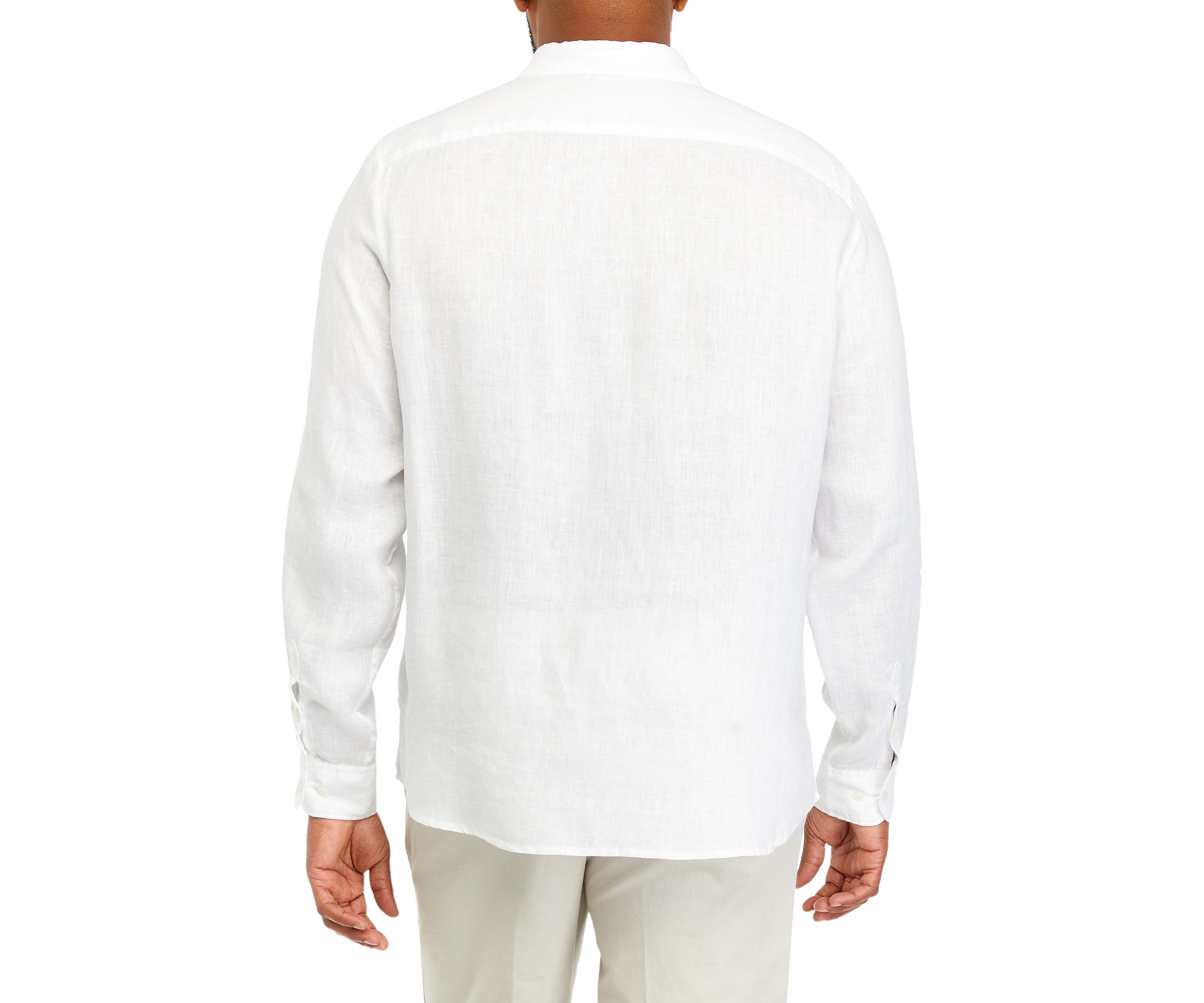 Mens Tall Solid Linen Shirt