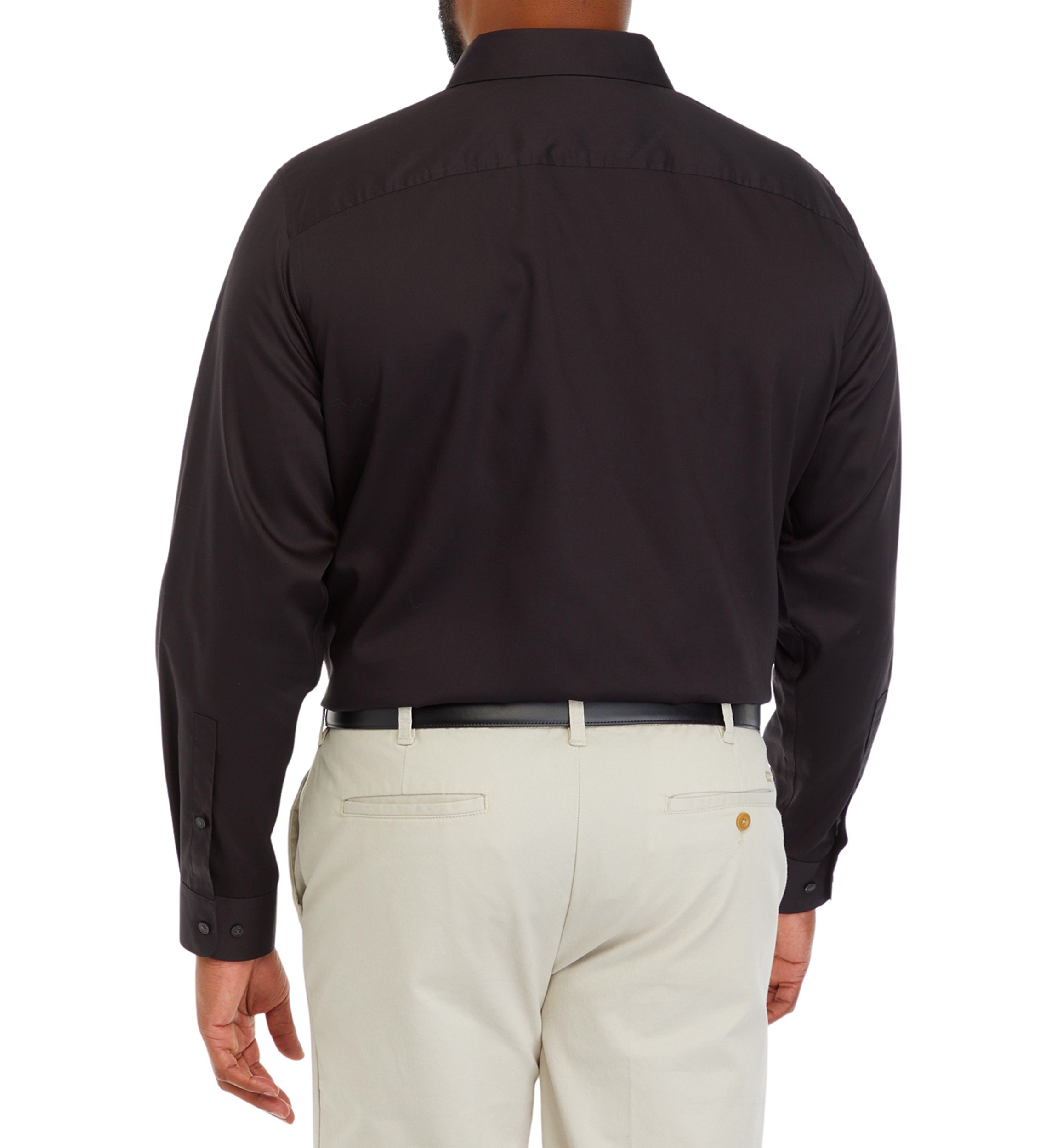 Mens Big Long Sleeve Solid Twill Shirt