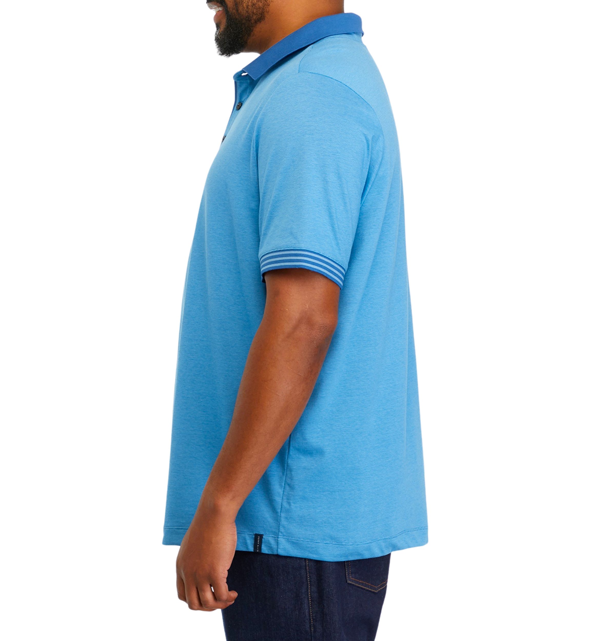 Big & Tall Short Sleeve Stripe Polo Shirt