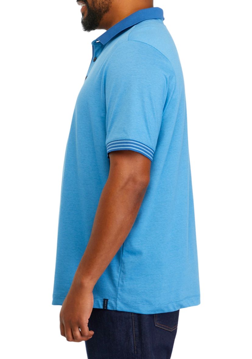 Big & Tall Short Sleeve Stripe Polo Shirt