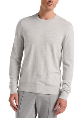 Perry Ellis Men's Long Sleeve Tech Crew Neck Sweater, Large