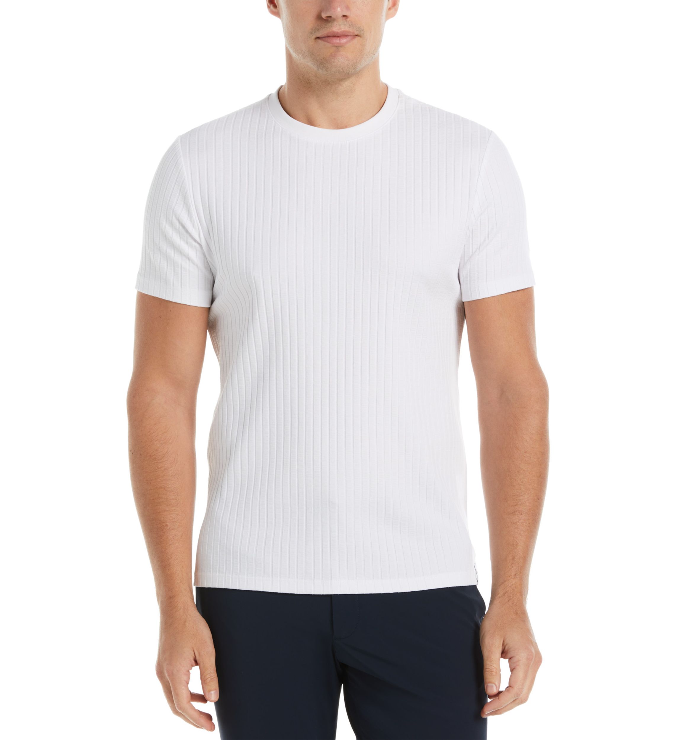 Mens Solid Ribbed T-Shirt