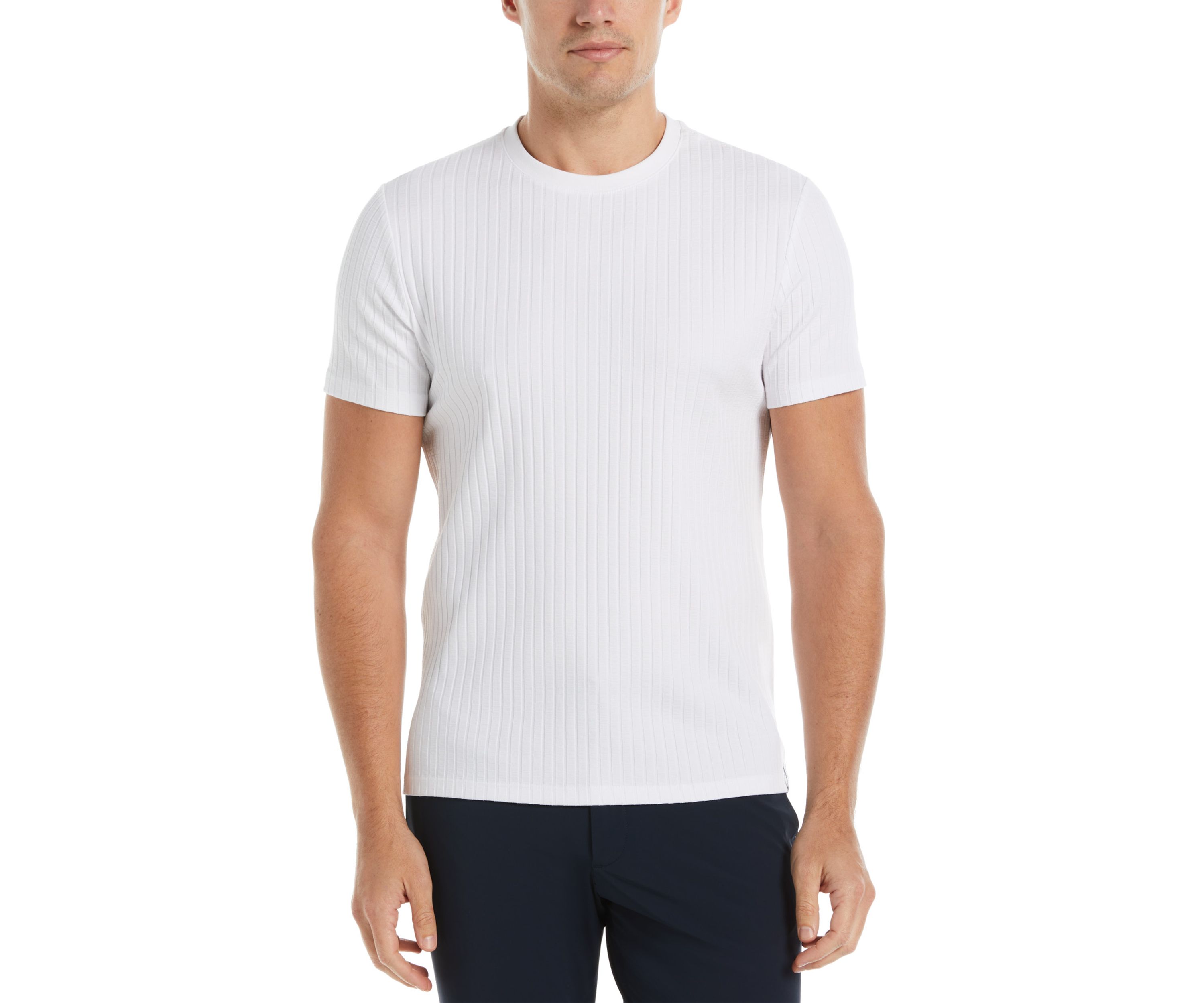 Mens Solid Ribbed T-Shirt