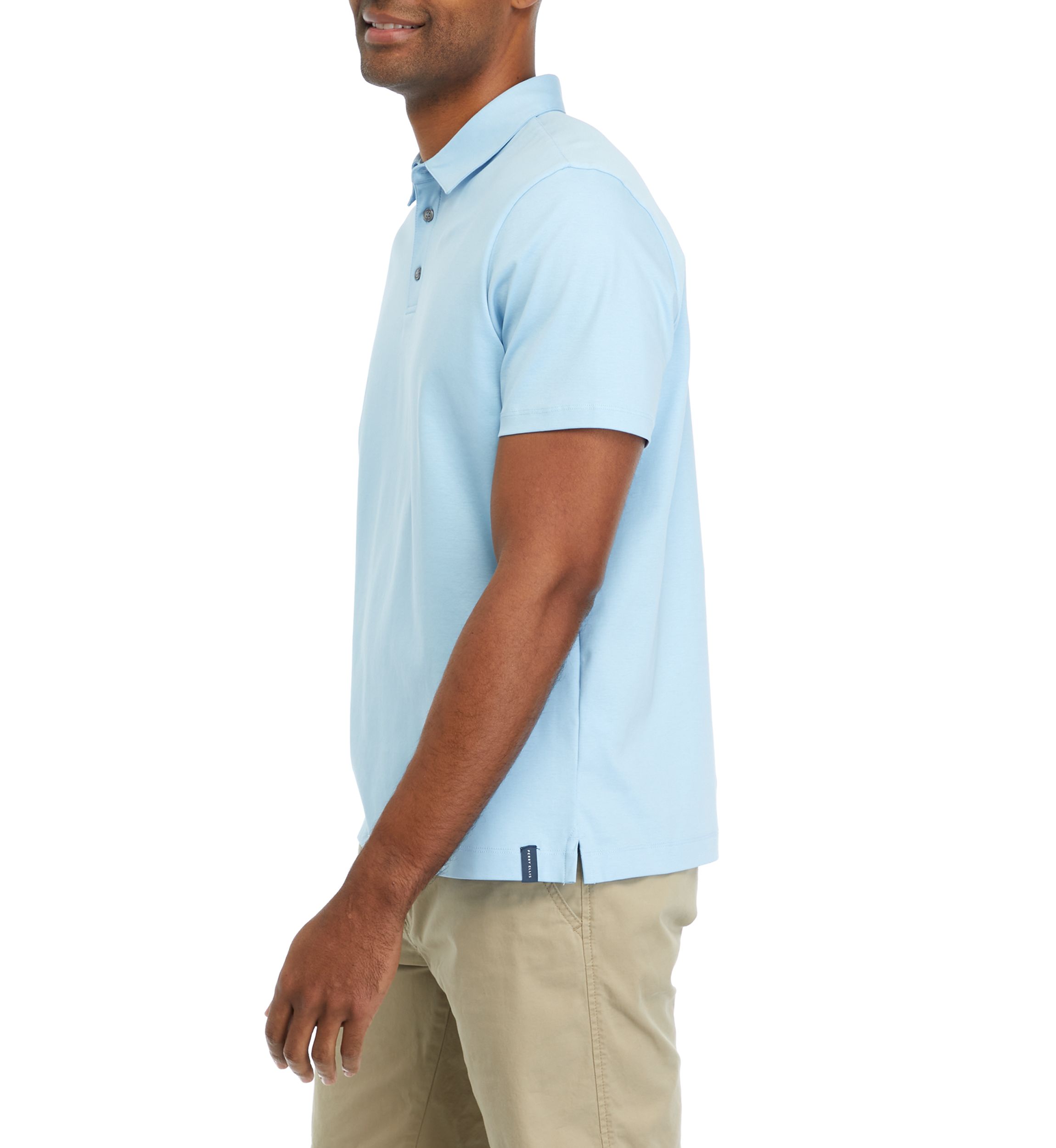 Mens Interlock Solid Short Sleeve Polo Shirt